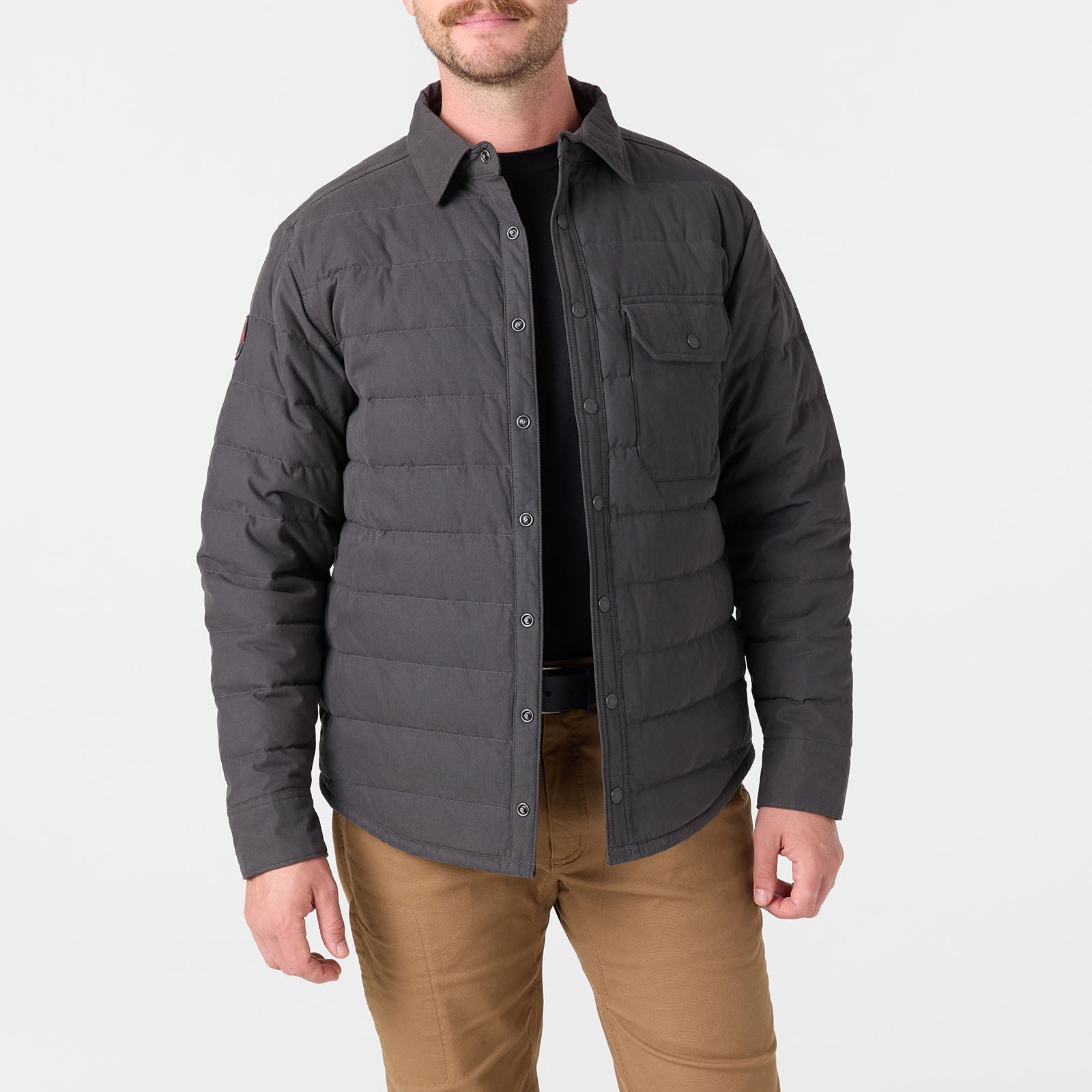 Pine Peak Down Shirt Jacket for Men - Lightweight Warm Puffer Coat for Outdoor Hiking, Camping & Winter Travel