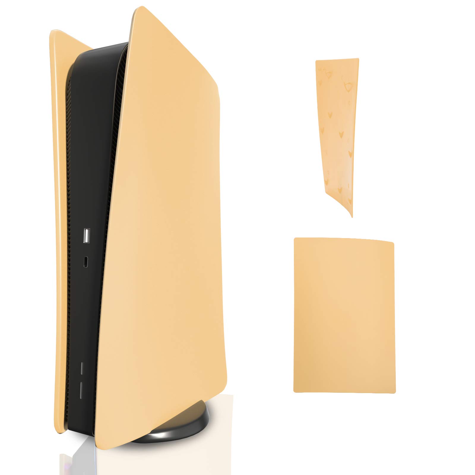 PS5 Digital Edition Replacement Shell Case - Yellow Cover for PS5 Console, Customizable Protective Plates | Gaming Accessories for Enhanced Aesthetics & Protection, Perfect for Gamers & Collectors