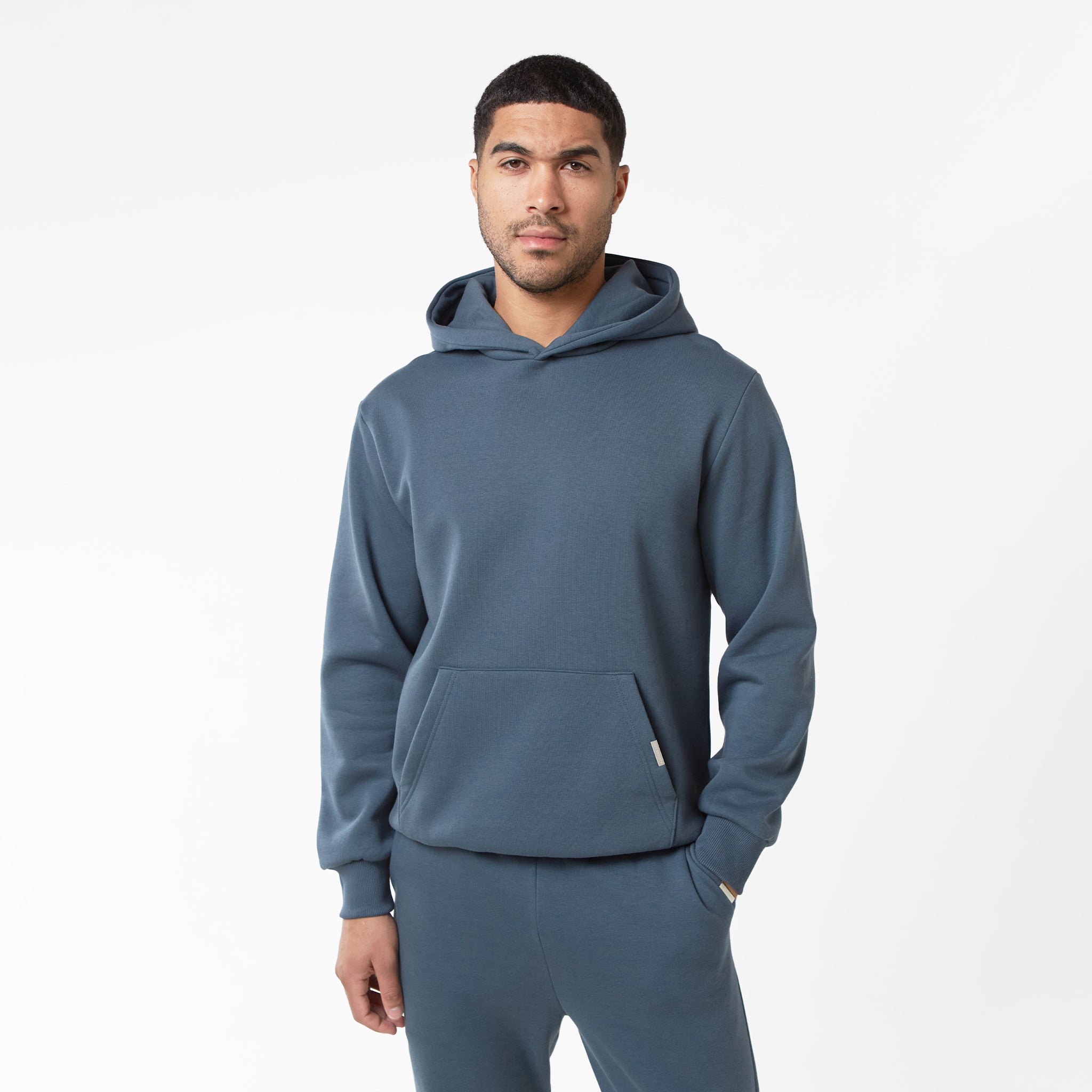 Comfortable Relaxed Fit Hoodie for Men & Women - Soft Steel Blue Pullover Sweatshirt | Casual Wear, Lounge, Gym & Outdoor Activities