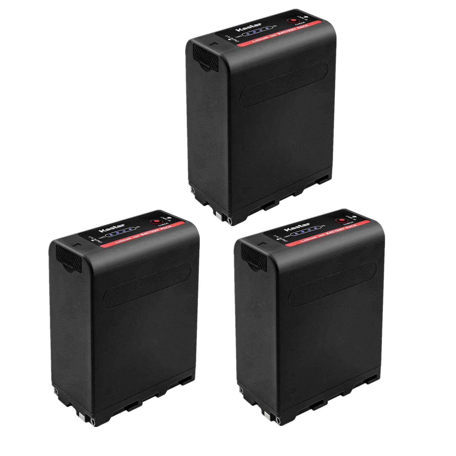 Kastar NP-F990EXP 3-Pack Replacement Battery for Atomos Shogun Flame, Inferno & Ninja Inferno Monitors | Compatible with Z Cam E2-F8 8K Cinema Camera | Long-Lasting Power for Professional Video Recording & Live Streaming