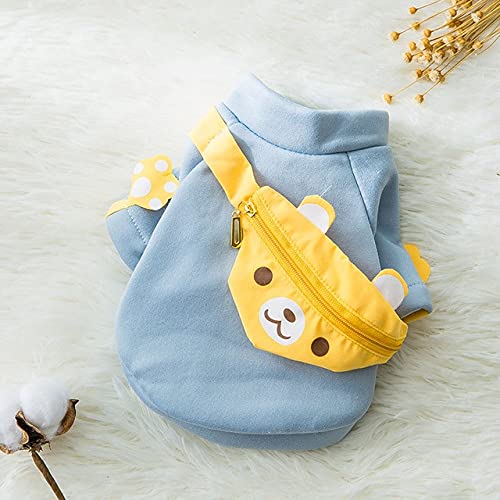 Bunny Clothes for Rabbits & Small Pets - Adjustable XX-Large Rabbit Outfit with Blue Travel Backpack Accessory - Perfect for Dressing Up, Photo Shoots & Outdoor Adventures