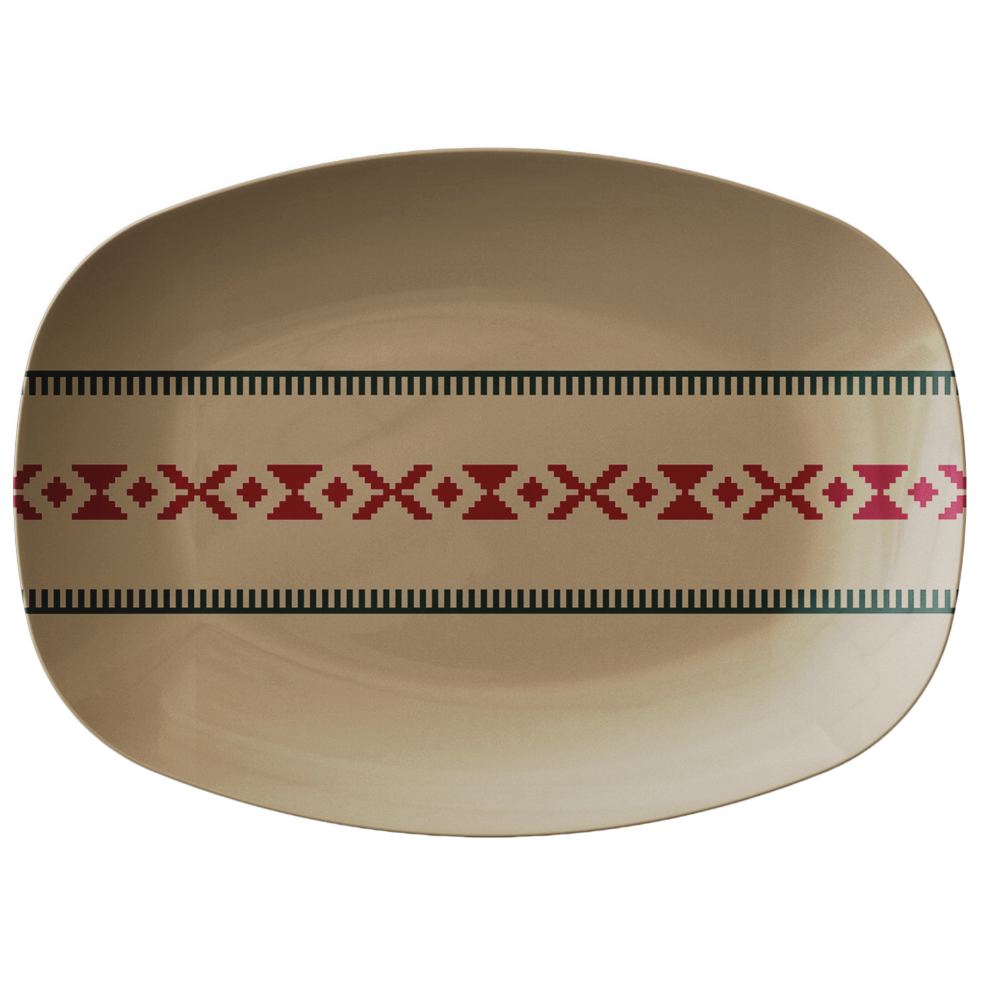 Sunset Canyon Plastic Serving Platter - Large Durable Tray for Entertaining, Parties, and Holiday Gatherings - Perfect for Appetizers, Cheese, and Charcuterie