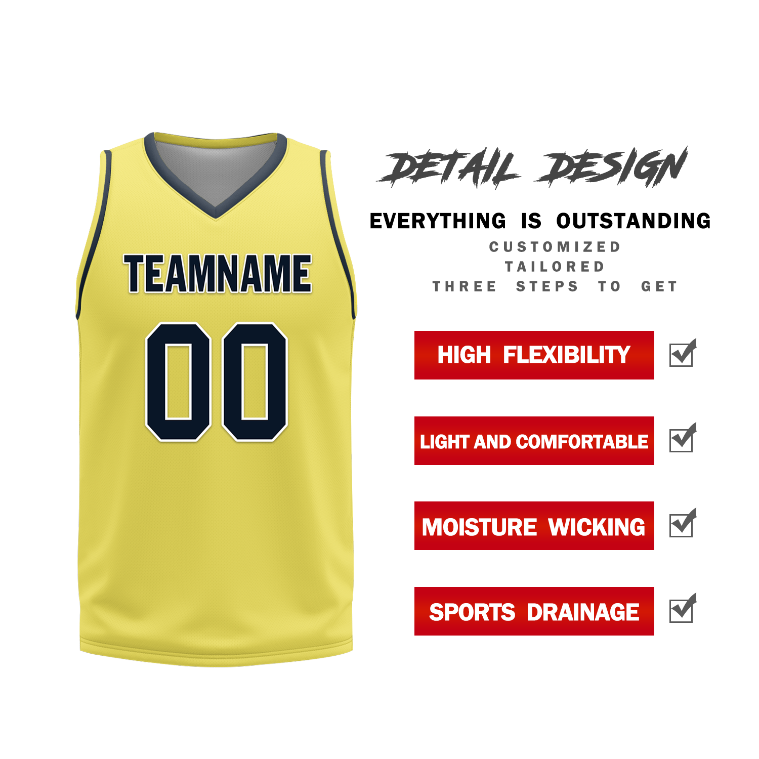 Custom Blue & Yellow Reversible Basketball Jersey - Personalized COOLMAX BBJR D017059 for Team Sports & Streetwear