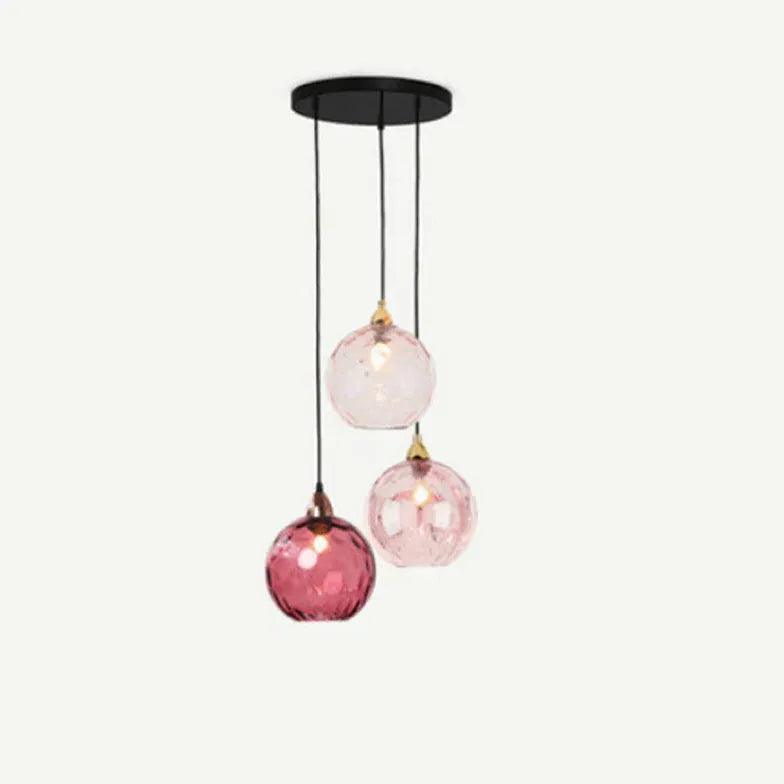 Modern 3-Light Glass Pendant Lighting Fixture for Dining Room - Elegant Hanging Chandelier with Clear Glass Shades - Perfect for Kitchen Island, Breakfast Nook & Farmhouse Decor