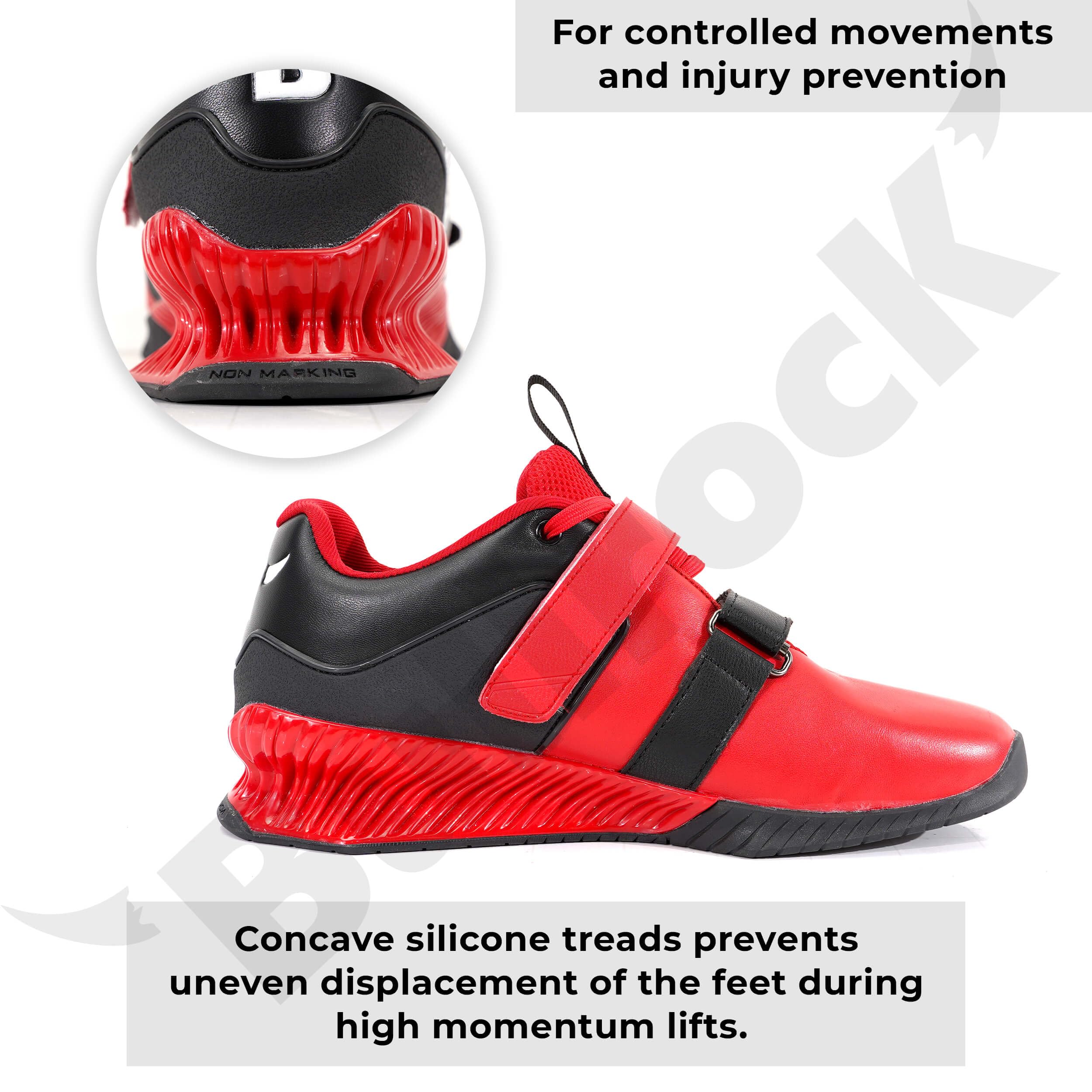 BullrocK Weightlifting Shoes for Men & Women - Unisex Gym Squat Shoes for Powerlifting, CrossFit & Olympic Lifting | Perfect for Deadlifts, Squats & Strength Training