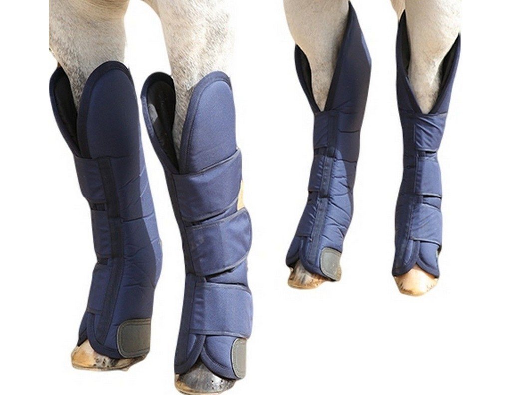 Pro Choice Waterproof Shipping Boots for Horses - Navy Blue - Durable & Comfortable for Trail Riding, Barn Use & Veterinary Care