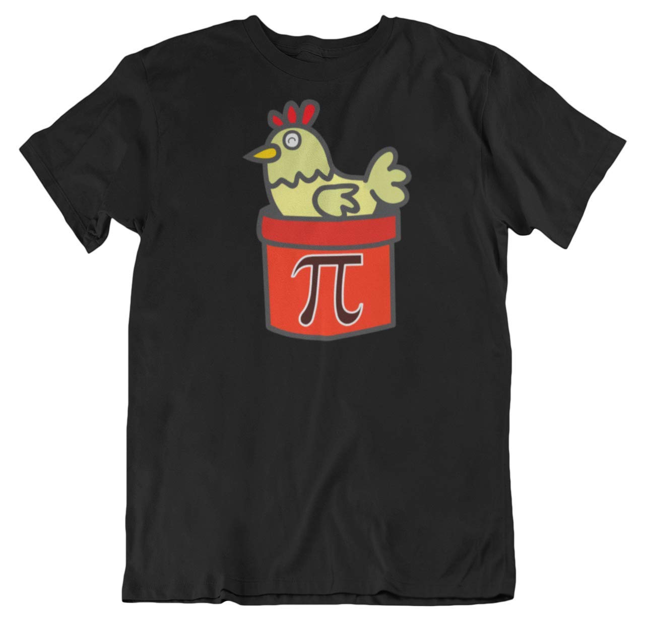 Funny Math Pun Chicken Pot Pie T-Shirt for Mathematicians, Geniuses, Nerds & Teachers | Perfect Gift for Math Lovers, Classroom & STEM Events