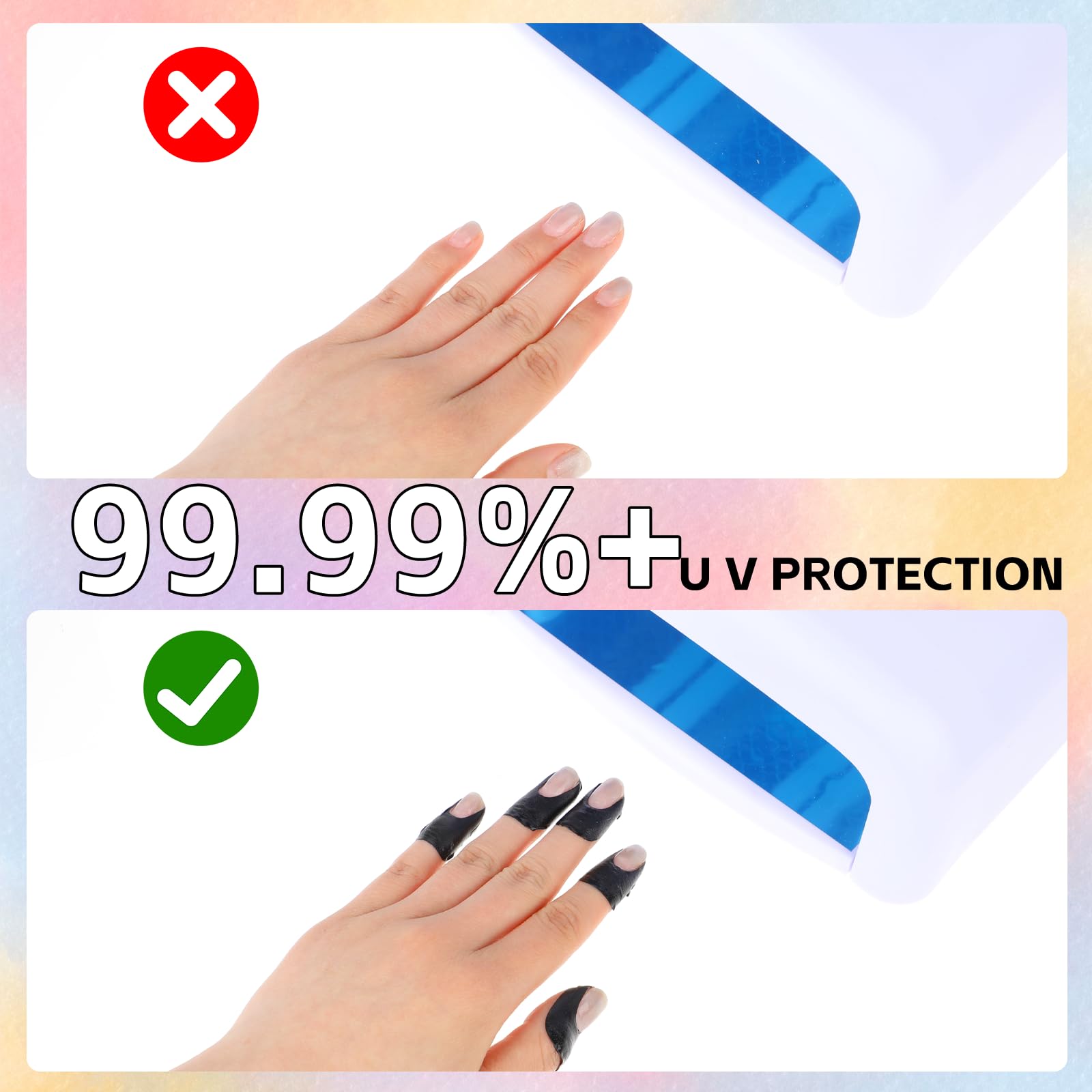 100pcs U-Shape Nail Polish Protectors for Fingers - Cuticle Guards & Nail Painting Stickers with Free Tweezer | Perfect for DIY Manicures & Salon Nail Art