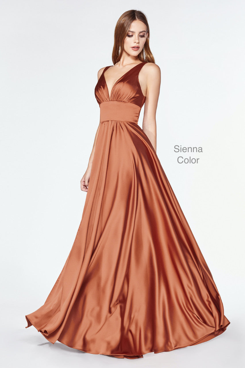Kinsley Gown - SIENNA Soft Satin A-Line Dress for Women | Elegant Evening Gown for Weddings, Parties & Special Occasions