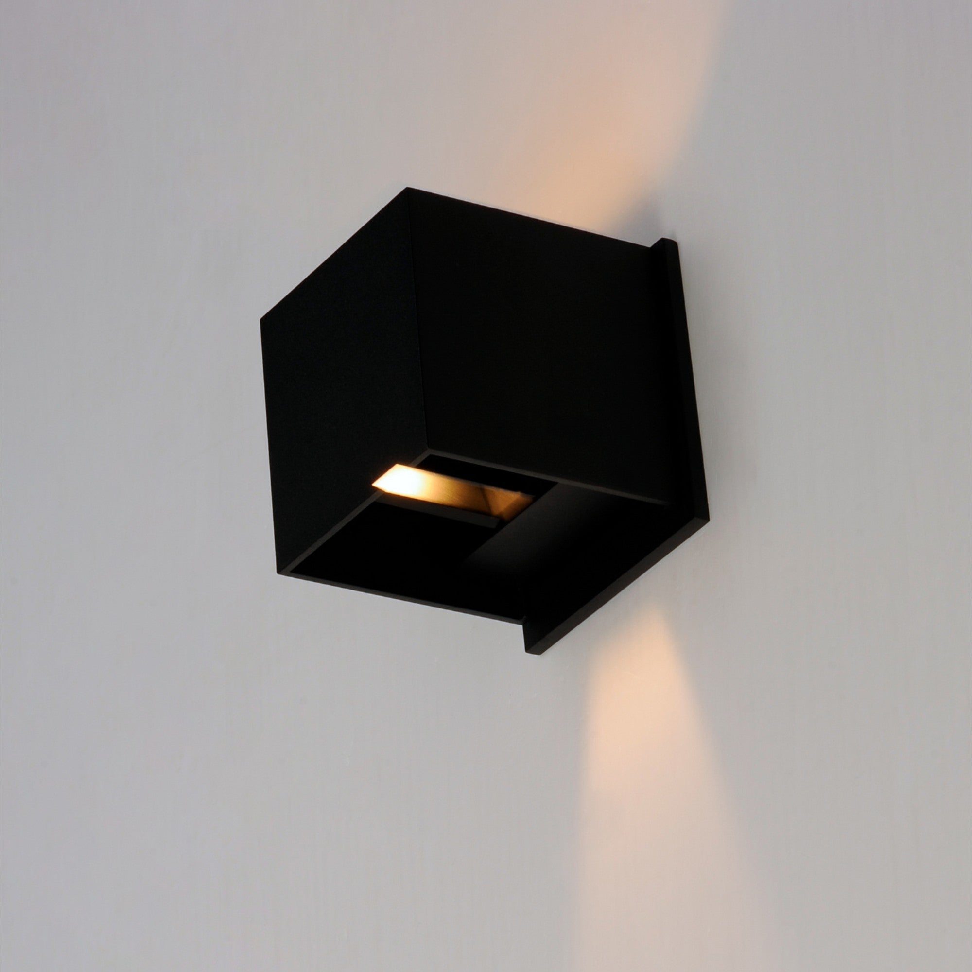 Alumilux Cube 5 Inch LED Outdoor Wall Light - 420 Lumens, 3000K Warm White, Black Finish - Perfect for Porch, Patio, Garden & Pathway Lighting