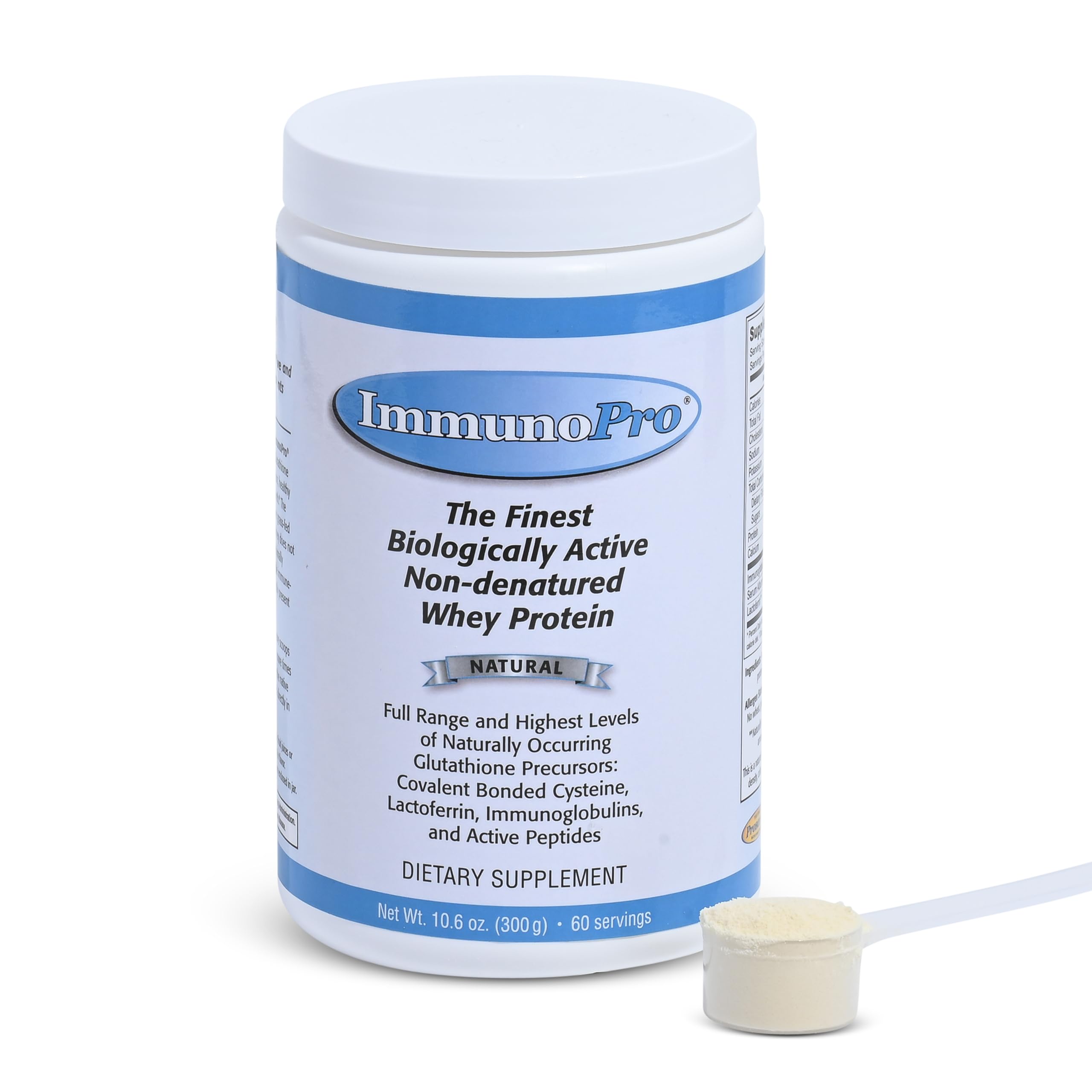 ImmunoPro Grass-Fed Whey Protein Powder 300g - Unflavored, Non-GMO, Hormone-Free Protein Supplement for Immune Support | Pure Whey Protein Concentrate for Smoothies, Baking & Post-Workout Recovery