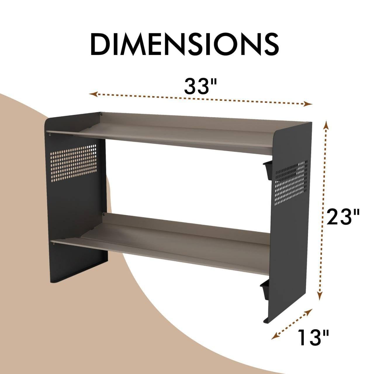 Stylish 2-Tier Metal Shoe Rack with Water & Sand Drainage - Holds 7 Pairs of Shoes - Space-Saving Vertical Shoe Organizer for Entryway, Mudroom, or Closet Storage Solution