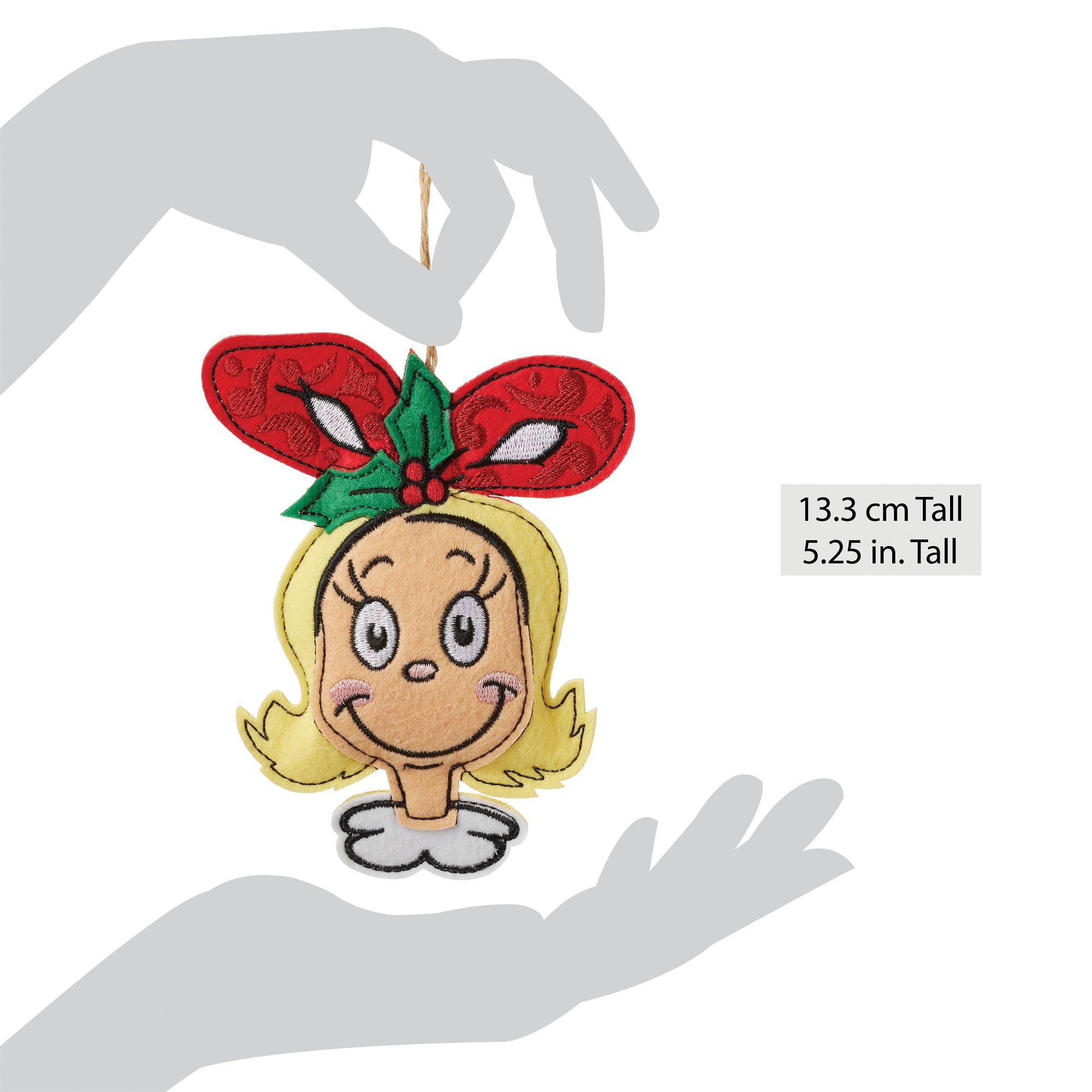 Cindy Lou Felt Christmas Ornament - Handmade Holiday Decor for Tree, Gift, and Home Decoration | Perfect for Xmas, Winter, and Festive Celebrations