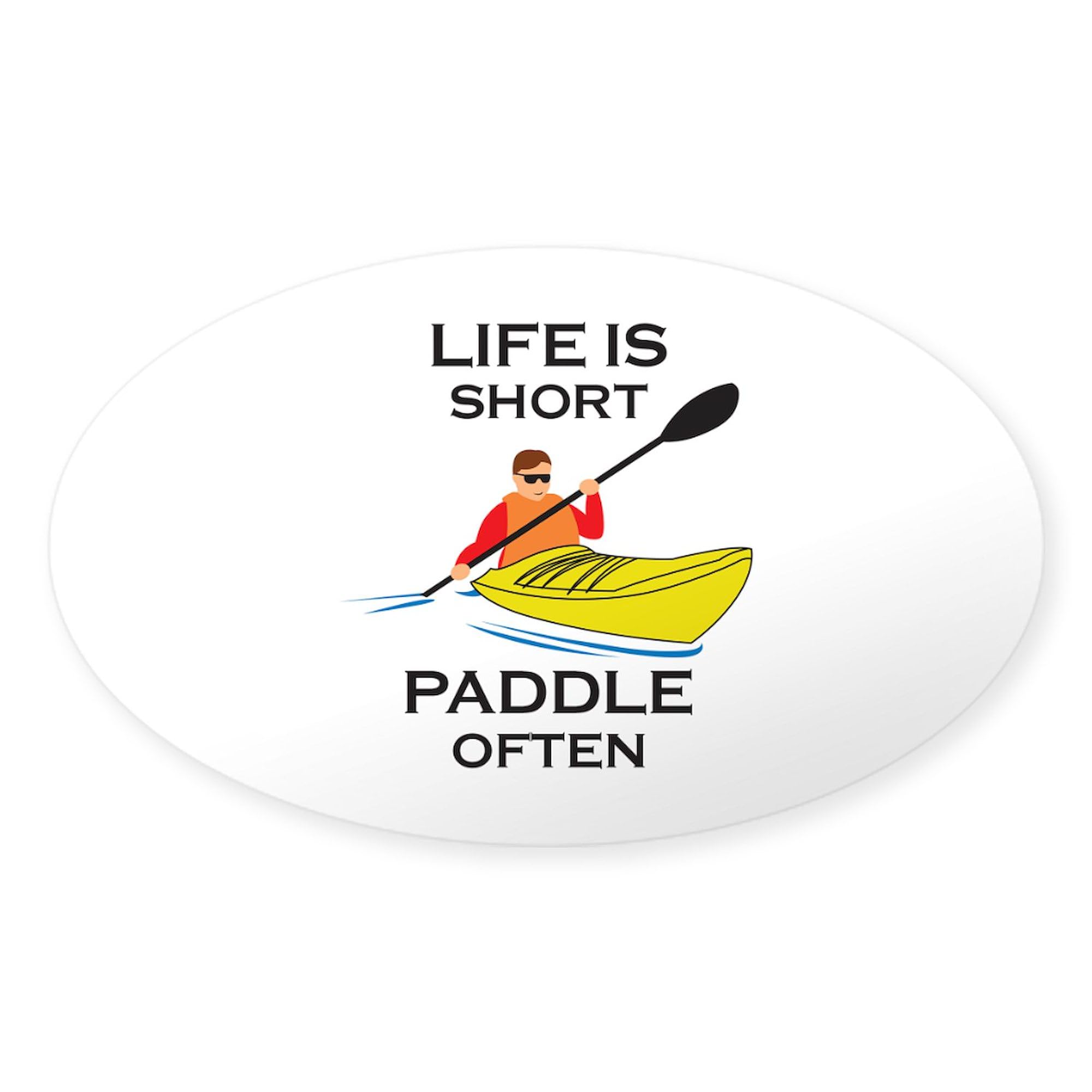 PADDLE OFTEN Oval Stickers - 50 Pack | Waterproof Vinyl Decals for Kayaks, Paddle Boards & Outdoor Gear | Fun Sports & Adventure Stickers