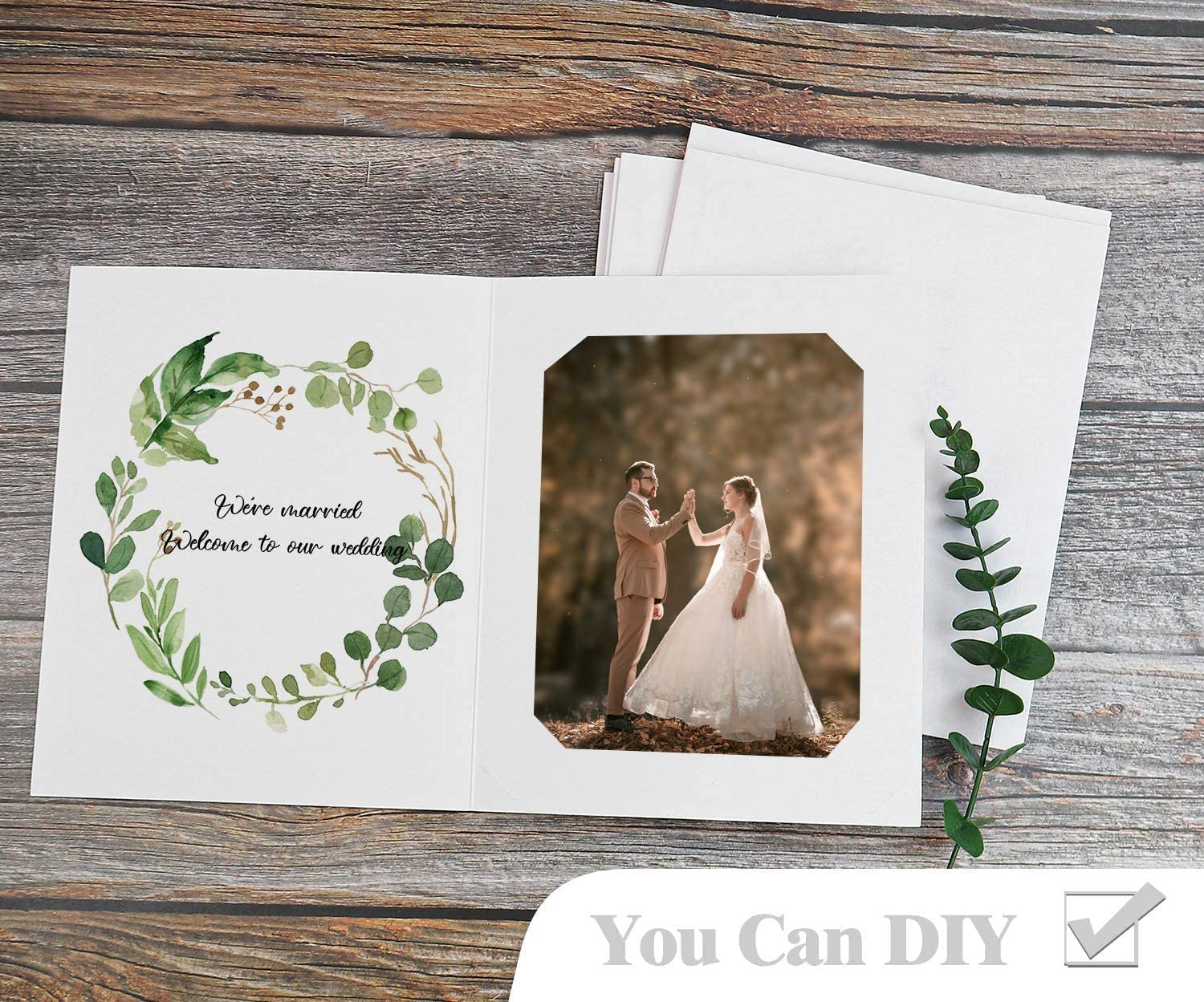 Golden State Art 25-Pack 6x8 or 8x10 Photo Folders | Cardboard Picture Frame & Paper Frame Cards for Greetings & Invitations | Perfect for Graduation, Christmas, Wedding Events (White) | Great for Scrapbooking, Memory Keeping & Party Decorations