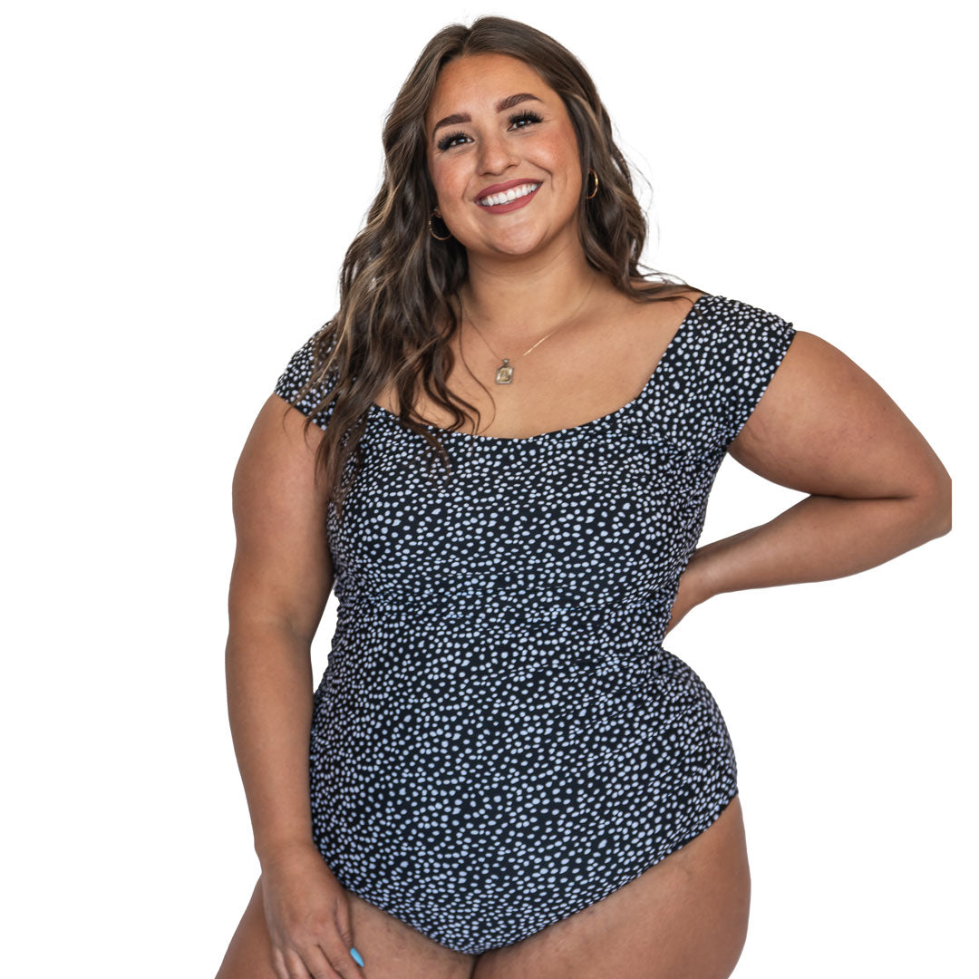 Bardot Women's One Piece Swimsuit - Sexy High Cut Bathing Suit with Tummy Control for Beach, Pool & Vacation | Plus Size Swimwear for Summer