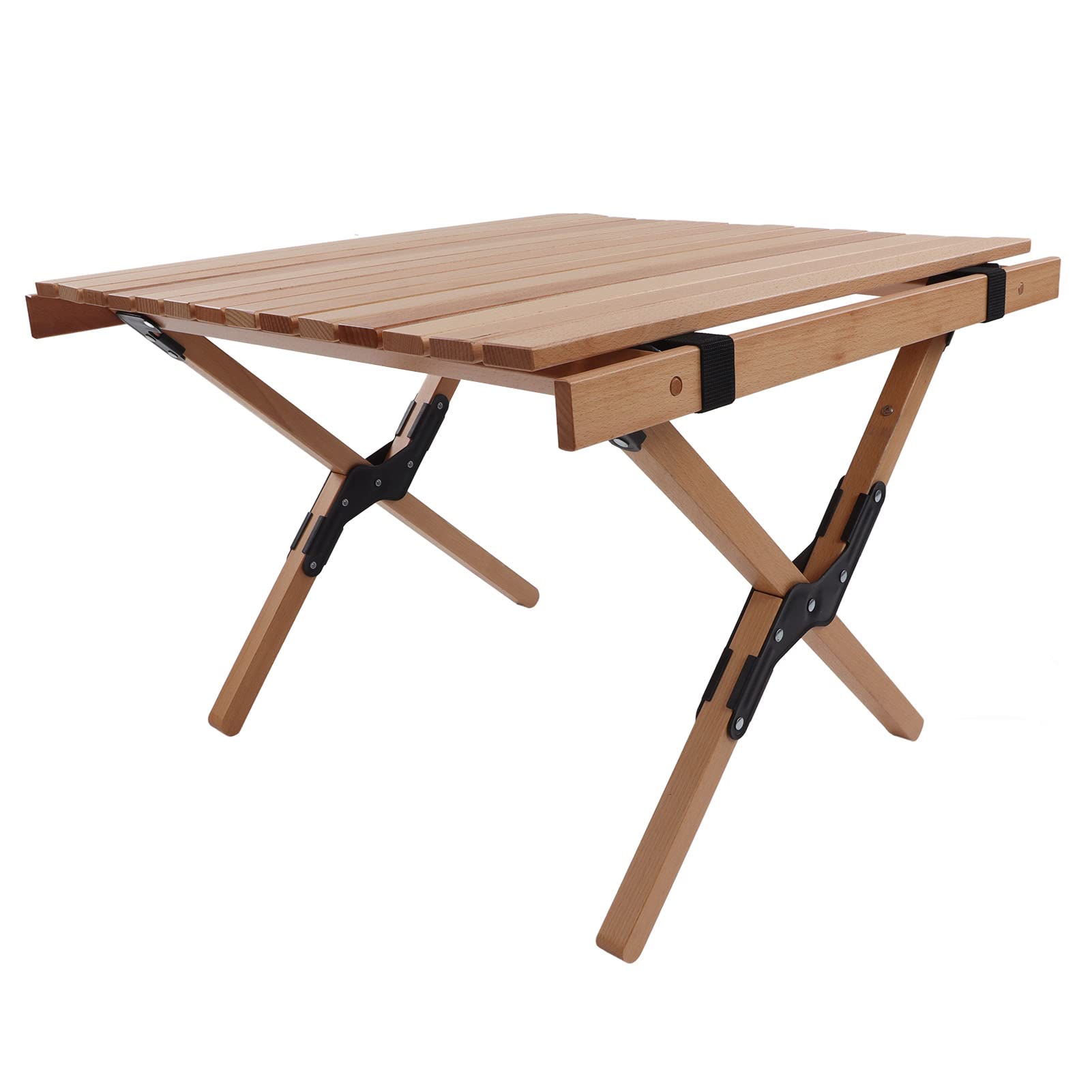 Yosoo Portable Folding Camping Table - Lightweight Wooden Picnic Table for Outdoor Dining, Beach BBQ, Tailgating & Parties | Compact Roll-Up Design for Camping, Backyard, Patio & Travel