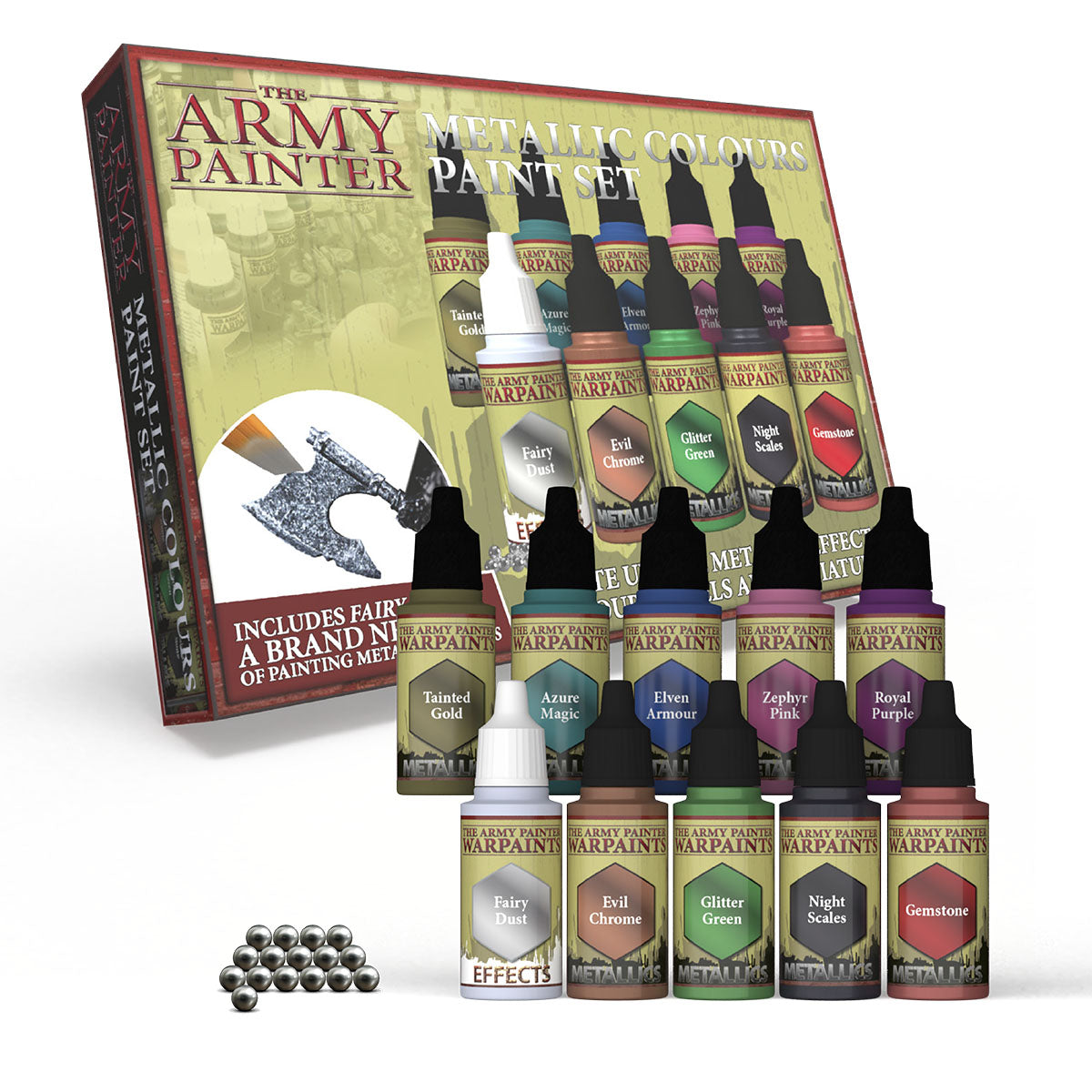 Warpaints Metallics: Premium Metallic Paint Set for Miniatures & Models - Perfect for Warhammer, D&D, and Cosplay