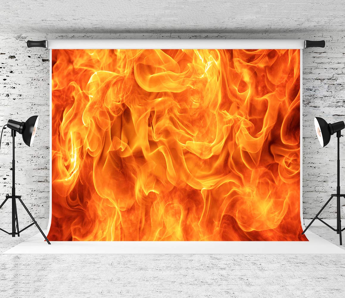 20x10ft Raging Fire Photography Backdrop - Flame Decor Background for Studio Props, Dance Performances & Themed Events - Durable Photo Shoot Backdrop for Professional Photography