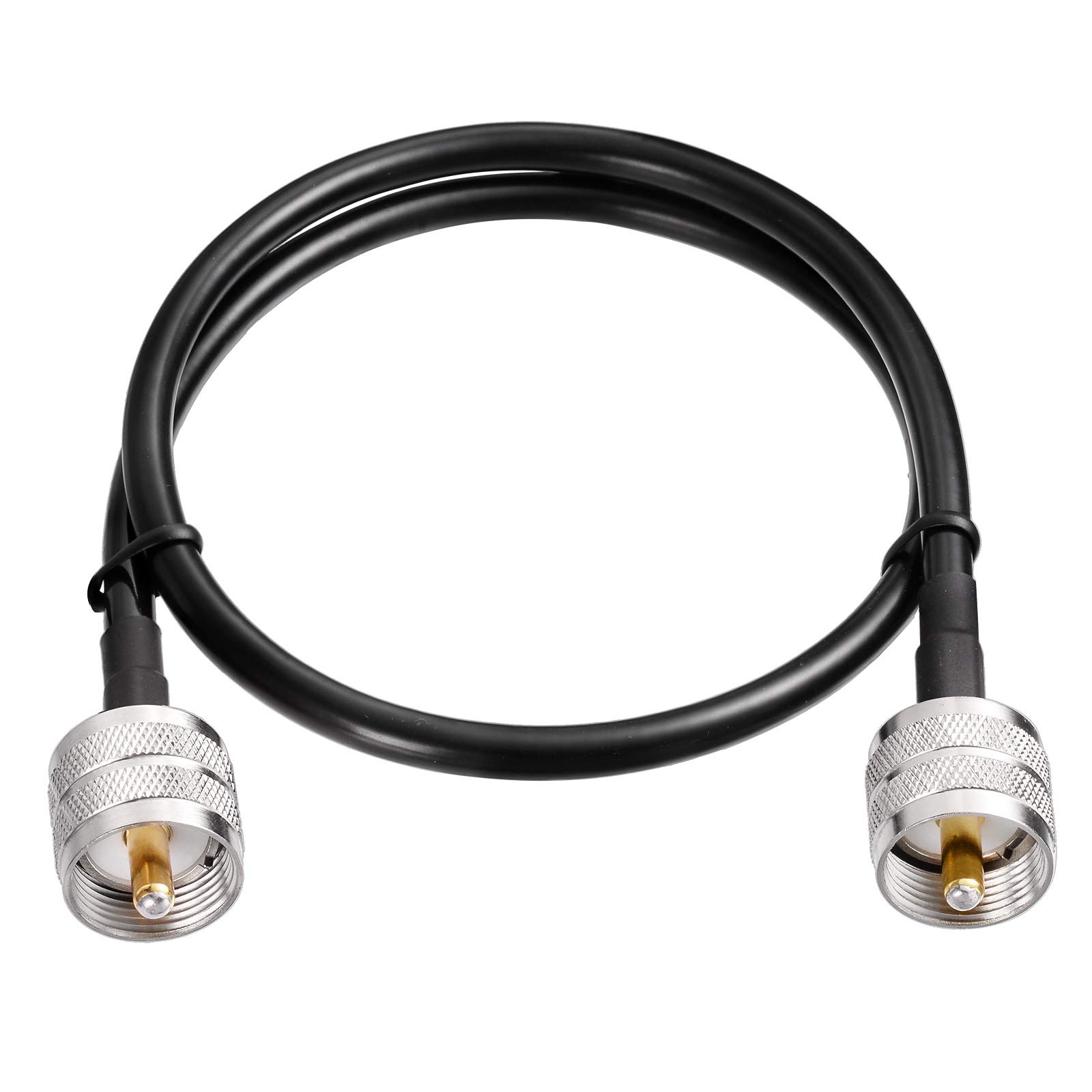 Bingfu CB Jumper Cable SWR Meter Coax Cable - UHF PL259 Male to PL259 Male RG58 Coaxial Cable 20 inch (50cm) for CB/VHF/UHF Ham Radio, Mobile Antenna & Linear Amplifier - Perfect for Radio Enthusiasts & Field Operations