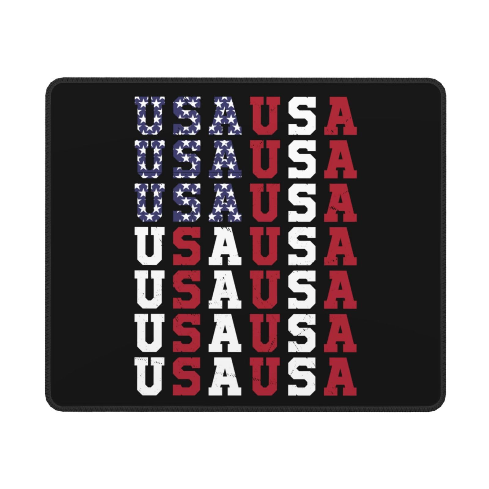 SIYTUAU USA Flag Basketball Mouse Pad - Waterproof, Non-Slip Rubber Gaming Mousepad (10x12 inches) for Laptop, Office & PC - Perfect for Gamers, Work & Home Use