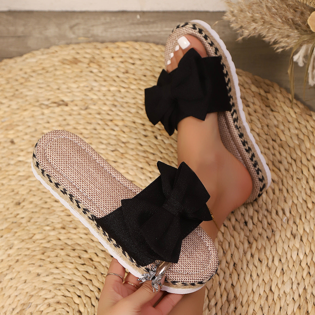 Bow Open Toe Platform Sandals for Women - Comfortable Summer Wedge Heel Shoes | Perfect for Beach, Vacation & Casual Outfits