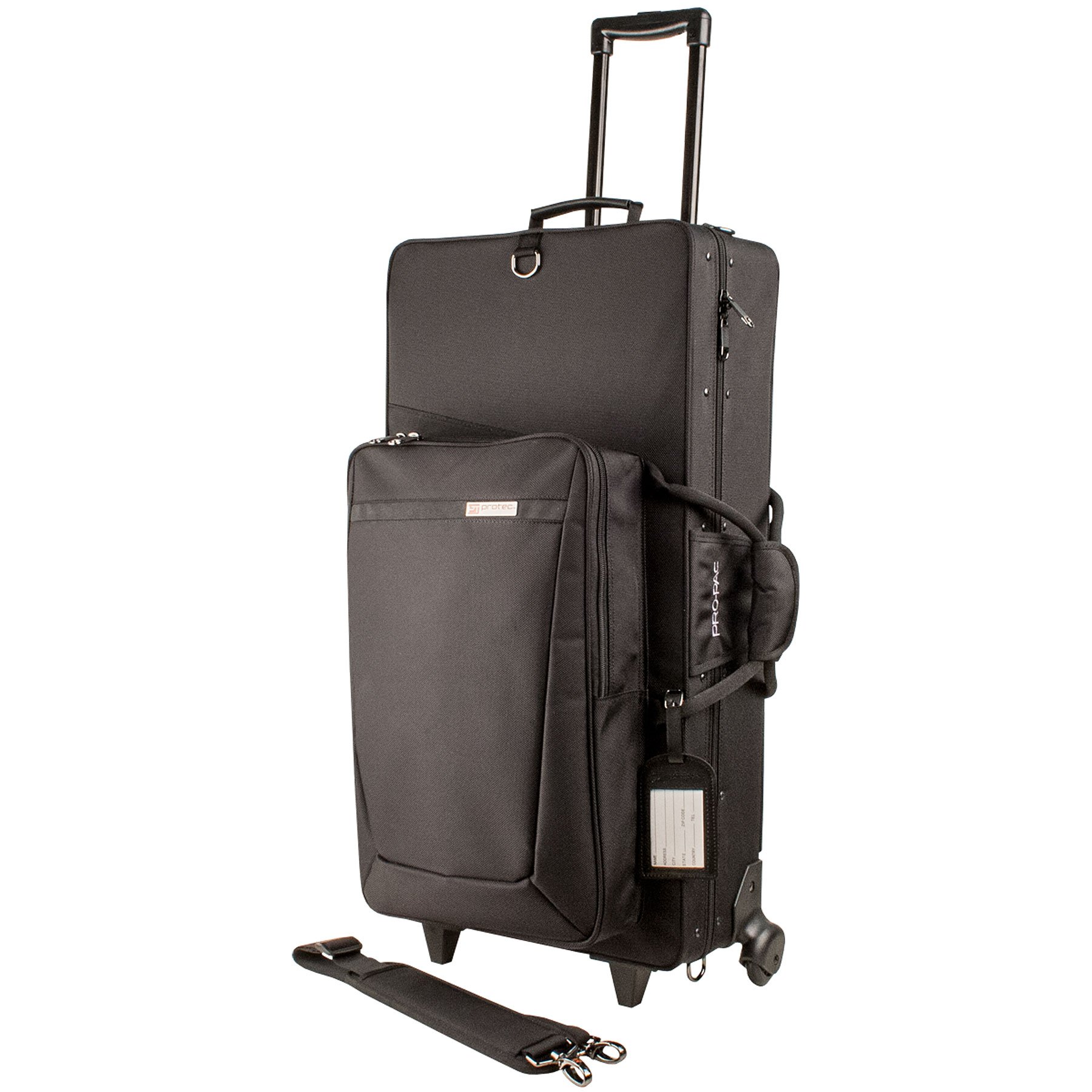 Protec PB304SOPWL Wheeled Saxophone Case for Alto & Soprano - Durable Travel Protection for School, Band & Professional Musicians