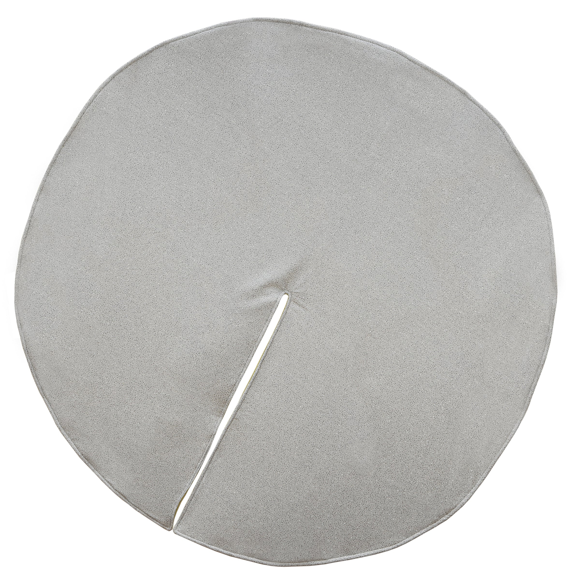 54 Inch Silver and Gold Designer Christmas Tree Skirt - Elegant Holiday Decor for Xmas Tree Base Cover - Perfect for Home, Party, and Festive Decorations