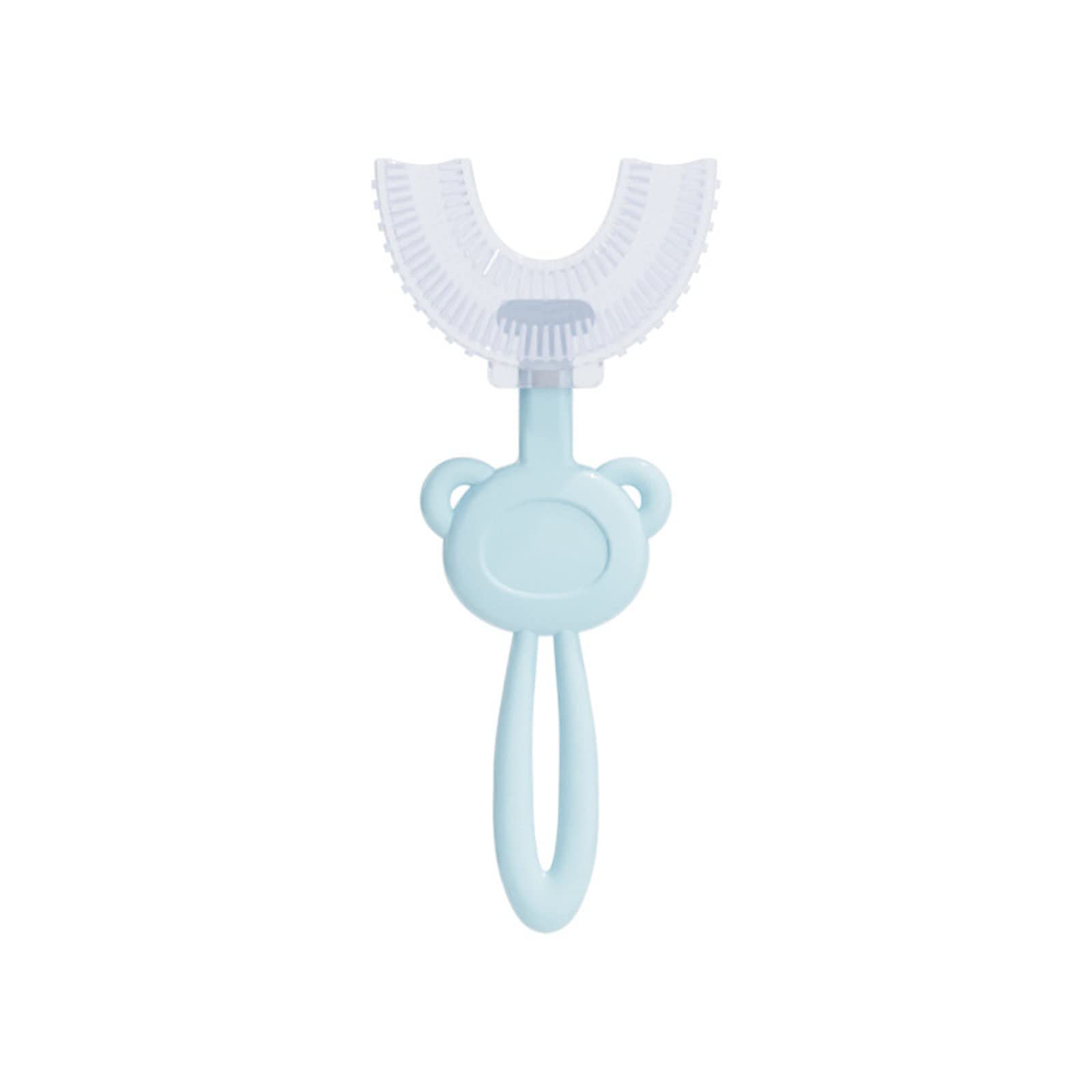 Cartoon Tiger U-Shaped Silicone Toothbrush for Kids Ages 2-12 - Soft Bristles for Gentle Teeth Cleaning & Cavity Protection - Perfect for Toddler Oral Care at Home or Travel