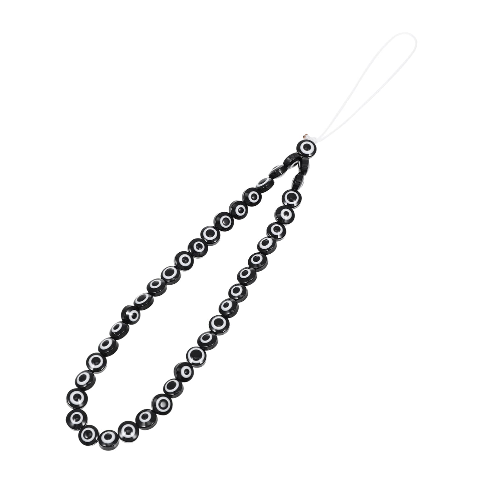Unomor Evil Eye Beaded Keychain & Phone Lanyard - Boho Chic Anti-Lost Wrist Strap for Cell Phones - Black Beaded Phone Charm for Women & Men | Perfect for Travel, Work, and Everyday Use
