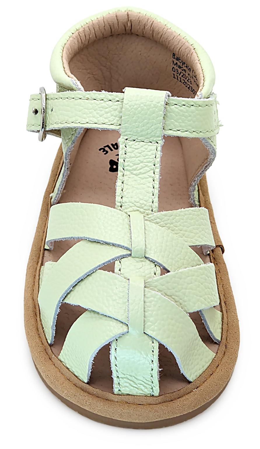 Genuine Leather Closed-Toe Sandals for Toddler Girls - Comfortable & Stylish Kids' Shoes for Outdoor Play, Beach, and Summer Activities