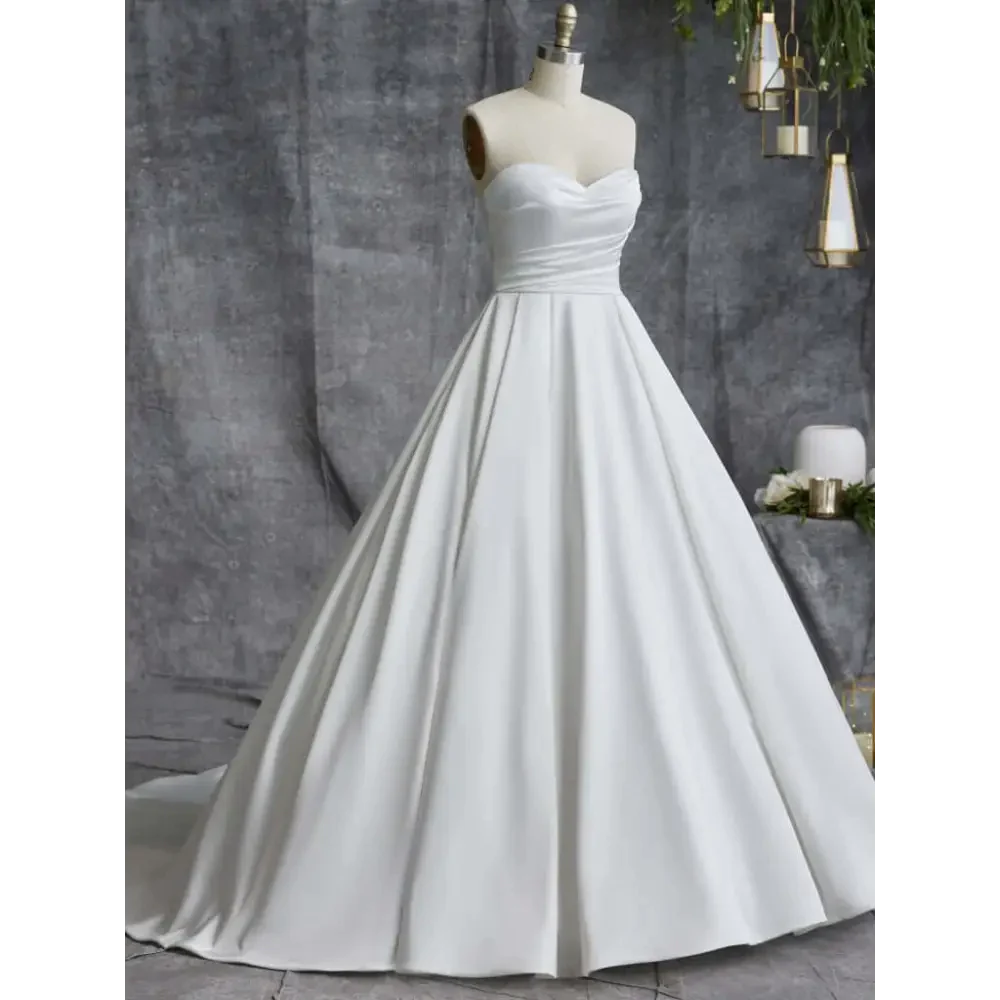 Maggie Sottero Anniston Marie Wedding Dress - Elegant Lace Bridal Gown for Church Ceremony & Beach Weddings