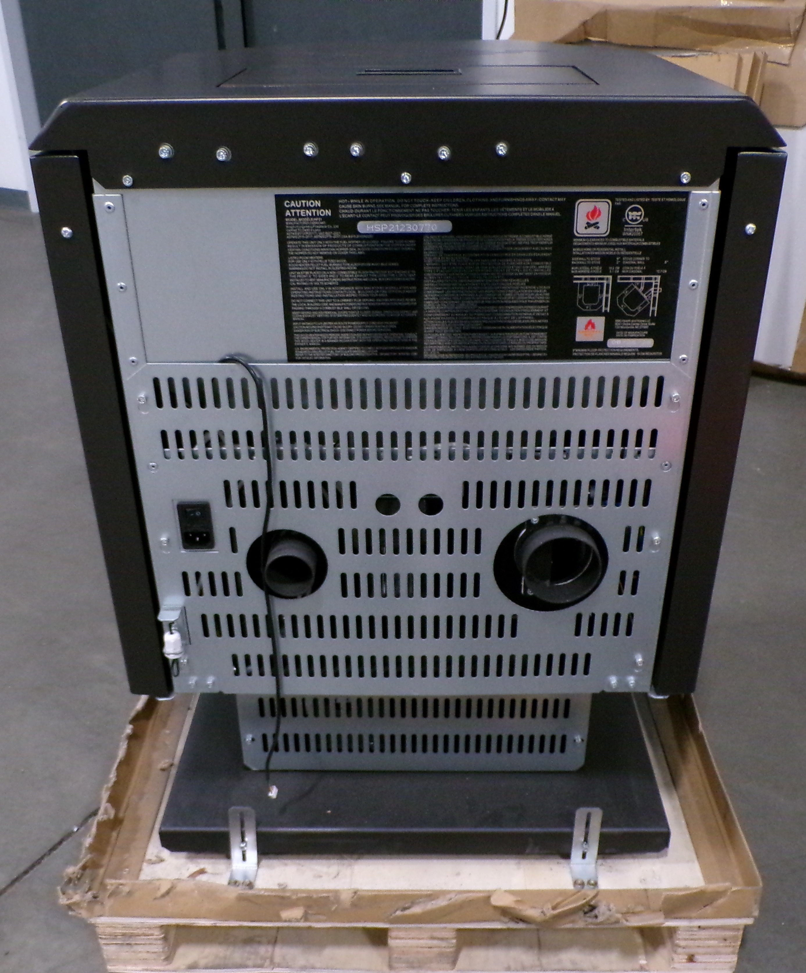 Scratch & Dent HP21 Black Pellet Stove SD0770 - Efficient Home Heating for Winter & Cozy Fireplace Alternative
