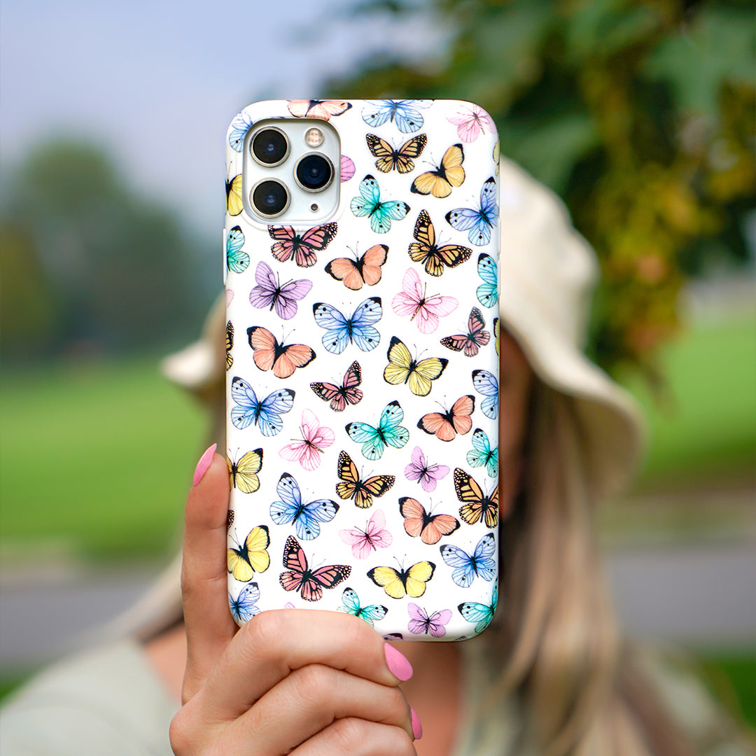 Butterfly Design iPhone Case - Elegant & Protective Phone Cover for iPhone 13/14/15 - Perfect for Nature Lovers & Fashion Accessories