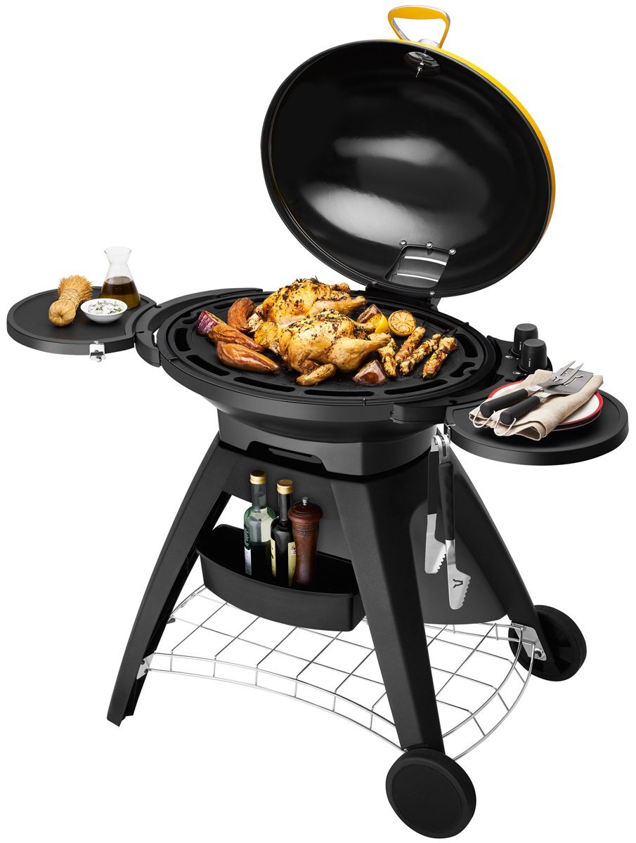 Beefeater Bigg Bugg Amber Mobile LPG BBQ Grill - Model BB722AA - Portable Outdoor Gas Grill for Camping, Tailgating & Backyard BBQs