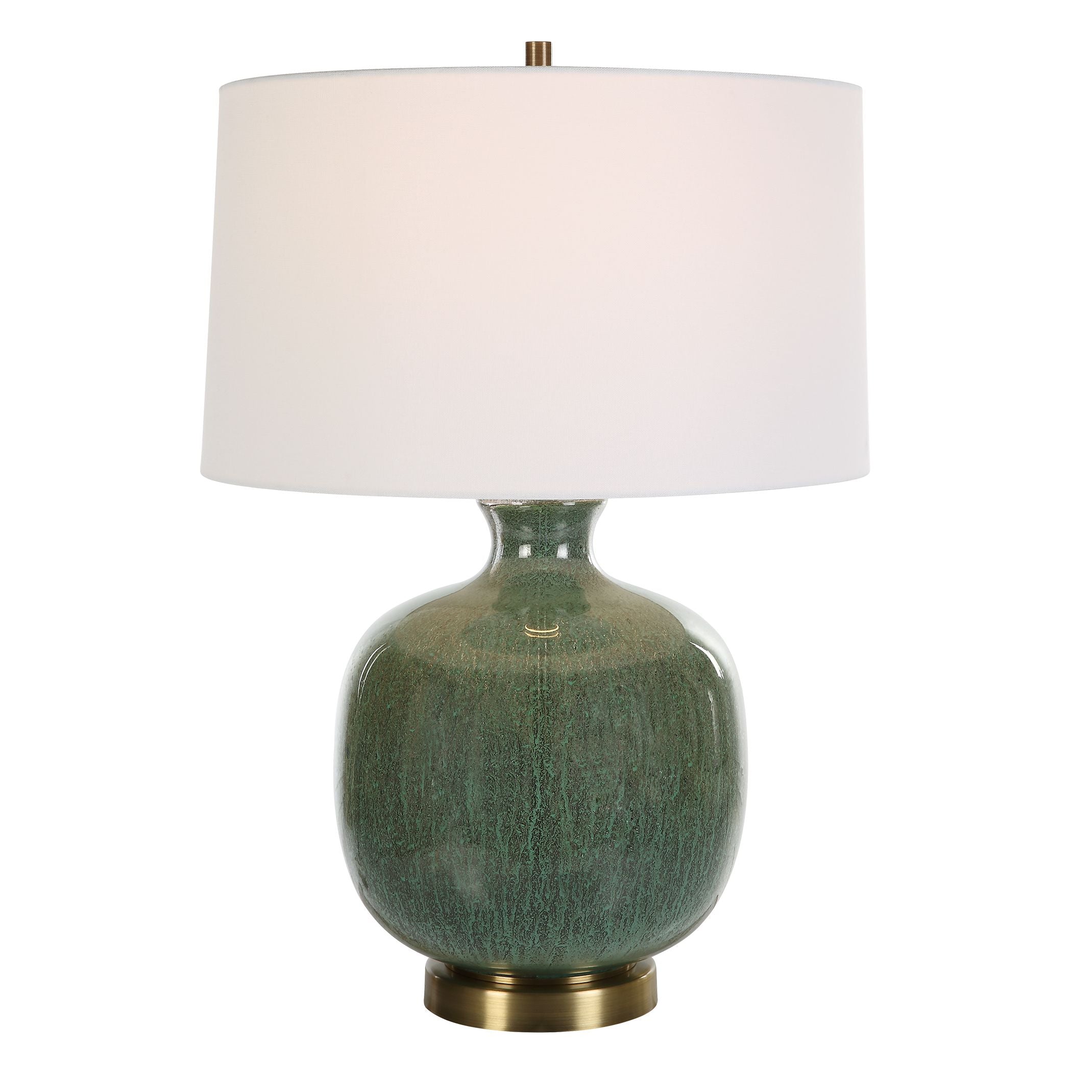 Vintage Green Table Lamp - Sylvie Aged Finish for Bedroom, Living Room & Office Decor - Classic Home Lighting with Antique Style