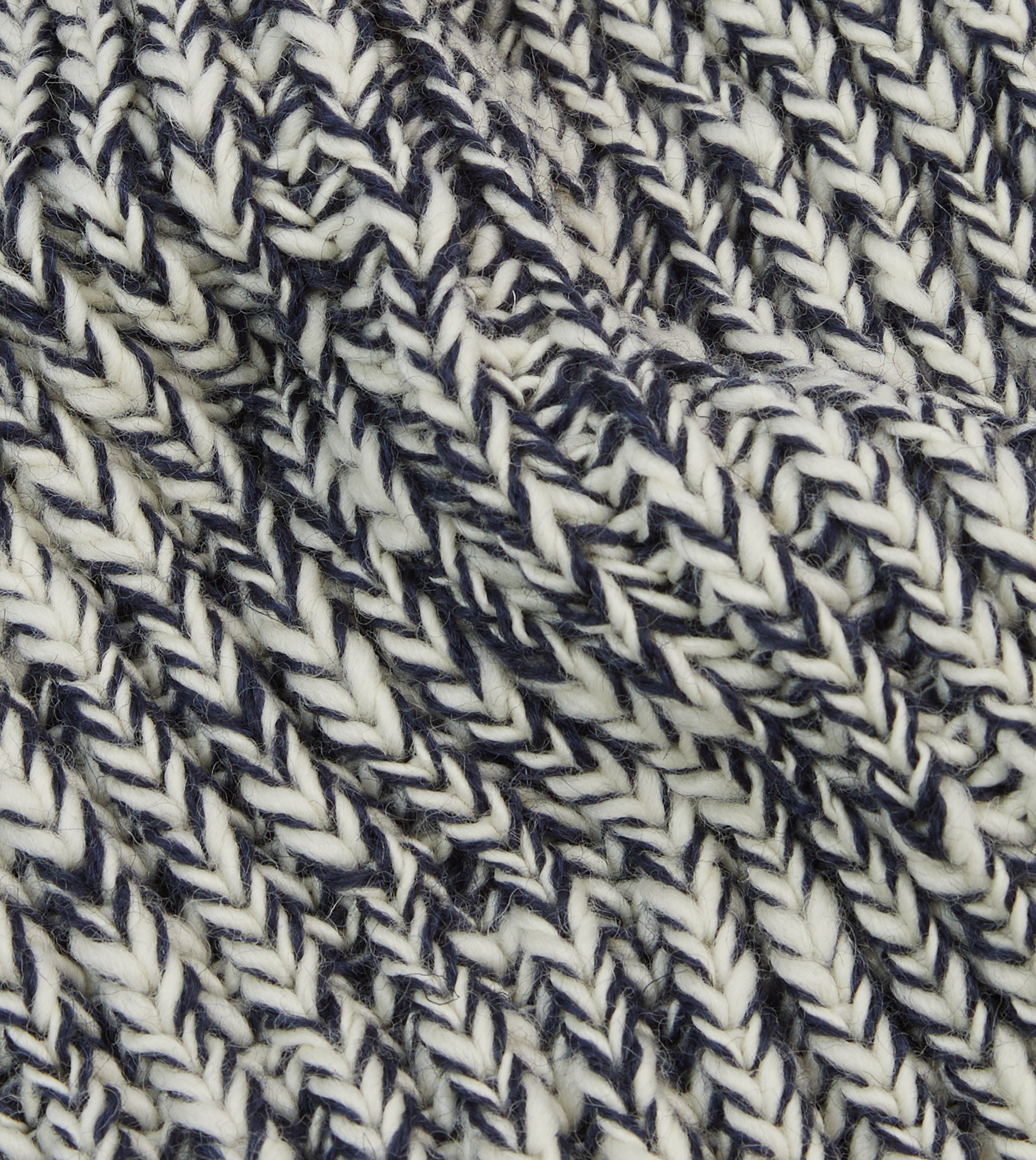 Navy Slub Wool Cable Knit Beanie - Warm Winter Hat for Men & Women - Perfect for Skiing, Hiking, and Outdoor Activities