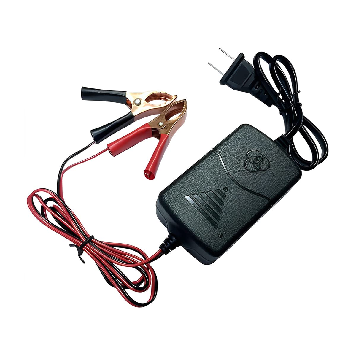 AICEL 12V Smart Car Battery Charger & Maintainer - 3 Stage Charging for Lead Acid Batteries with Crocodile Clips & Power Indicator - Perfect for Cars, Motorcycles, RVs, SUVs, Lawn Mowers & Boats - Ideal for Winter Storage, Emergency Jump Starts & Long-Term Battery Maintenance
