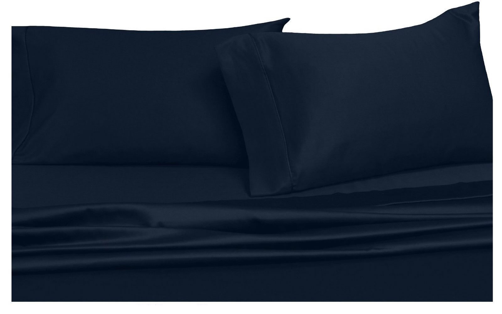 Premium Royal Collection Ultra-Soft 100% Cotton Bed Sheet Set - Deep Pocket, Wrinkle & Fade Resistant, Hypoallergenic - California King Size Navy Blue - Luxury Bedding for Hotels, Guest Rooms & Master Bedrooms