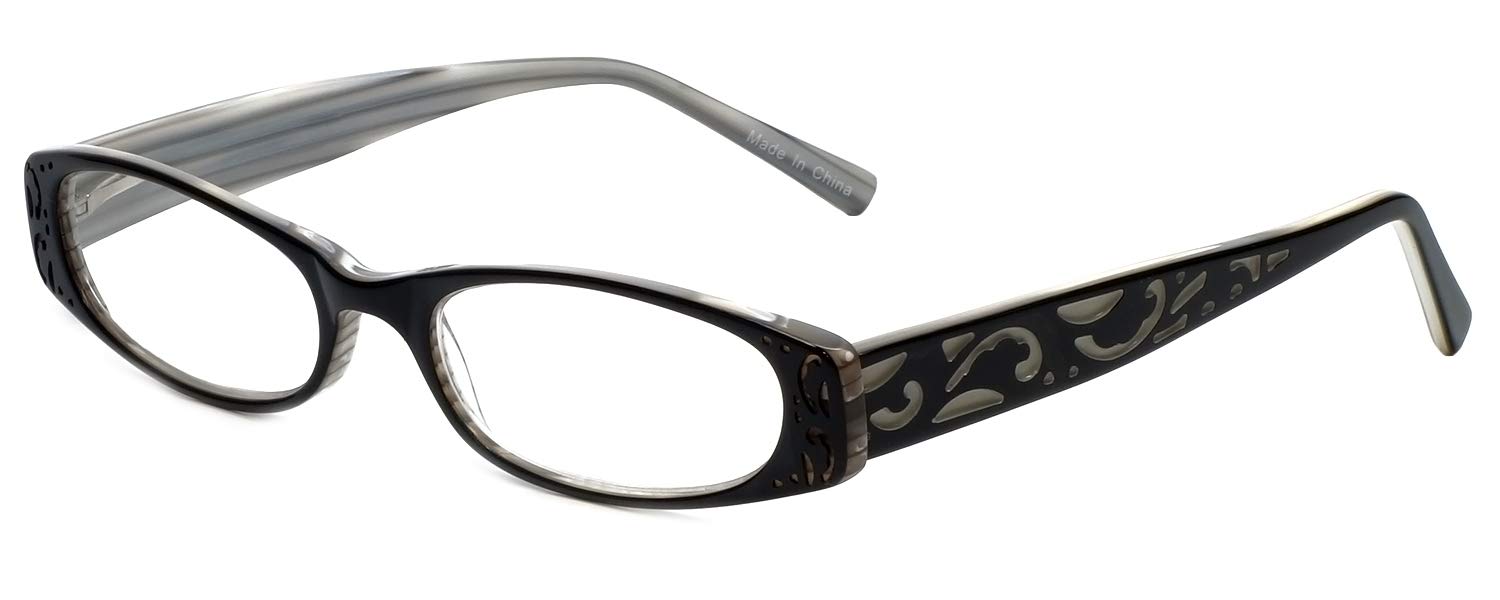 Calabria 854 Designer Reading Glasses with Hard Case - Stylish & Durable for Reading, Work, and Computer Use