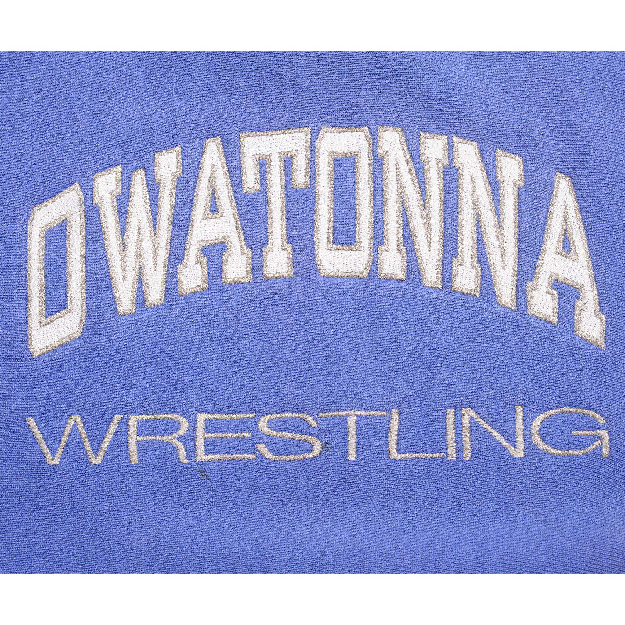 Vintage Champion Reverse Weave Owatonna Wrestling Sweatshirt 1990s XL Made in USA - Retro Athletic Wear for Wrestling Fans & Vintage Collectors