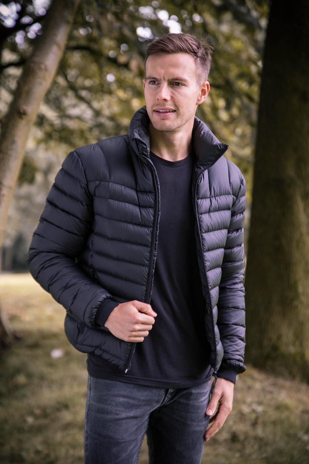 Heat Holders Men's Winter Warm Waterproof Fleece Insulated Packable Puffer Jacket - Cold Weather Outdoor Coat for Hiking, Skiing & Daily Winter Wear