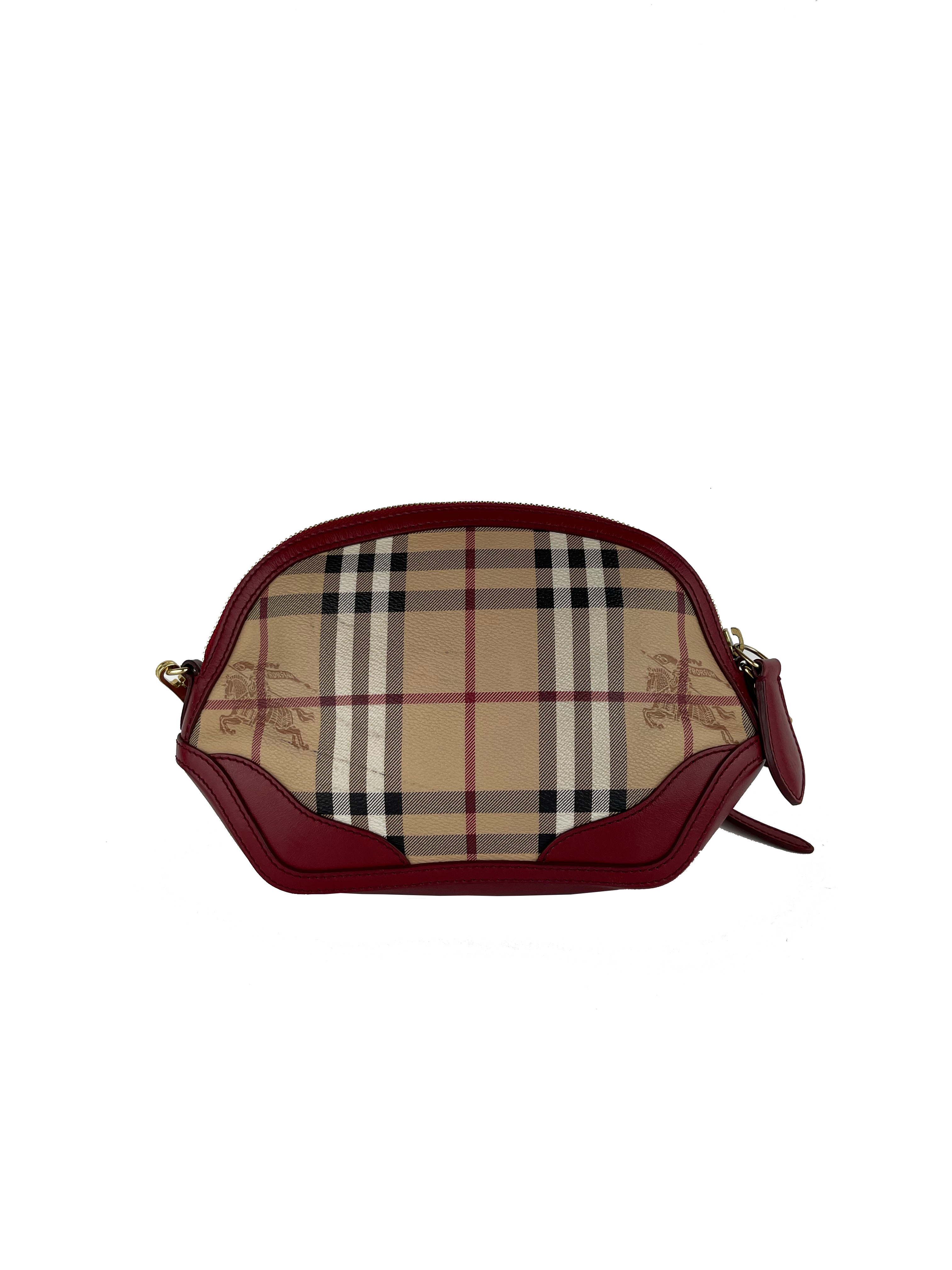 Burberry Haymarket Crossbody Pouch - Luxury Leather Shoulder Bag for Women | Perfect for Travel, Shopping & Everyday Use