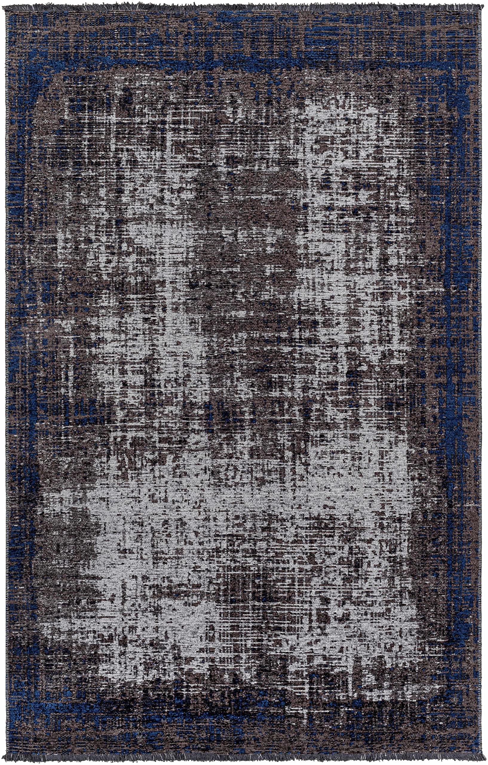 Hauteloom TRAI Modern Gray and Blue Area Rug 4'11
