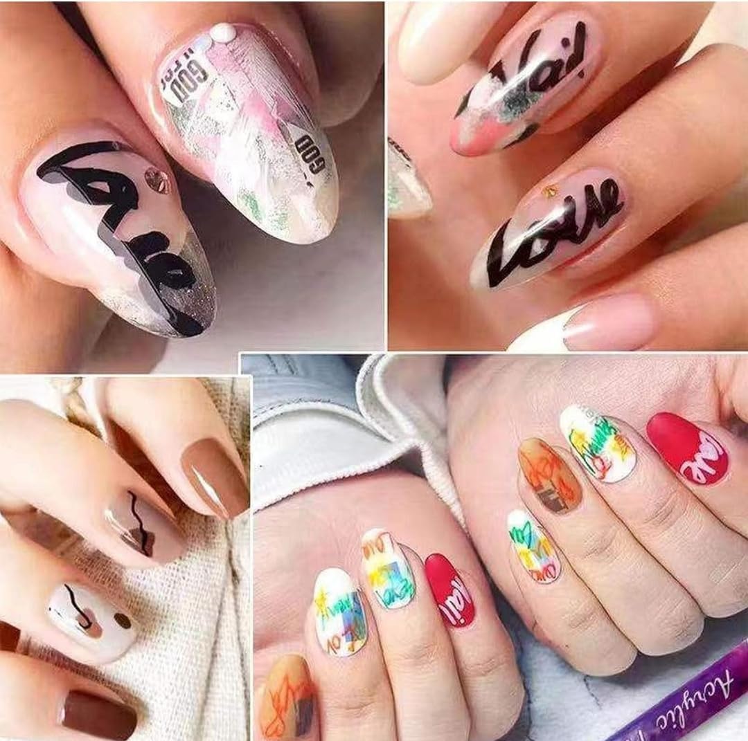 12 Colors Nail Art Pens Set - 3D Painting & Drawing Nail Graffiti Pens with Quick Dry Waterproof Formula | Perfect for DIY Nail Art, Salon Use, and Creative Gift Giving