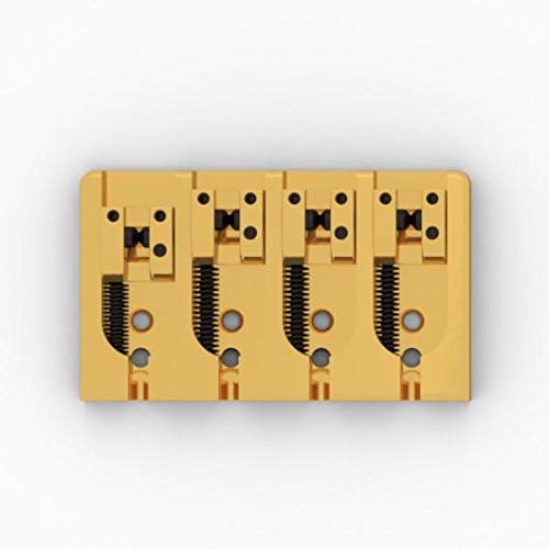 Hipshot 4-String A Style Brass Bass Bridge - Gold Finish, .787