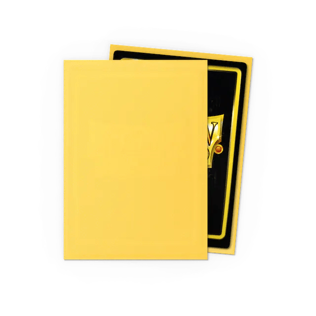 Dragon Shield Matte Card Sleeves - Standard Size (100 Pack) - Yellow - Perfect for MTG, Pokemon & Yu-Gi-Oh Card Protection & Gaming Tournaments