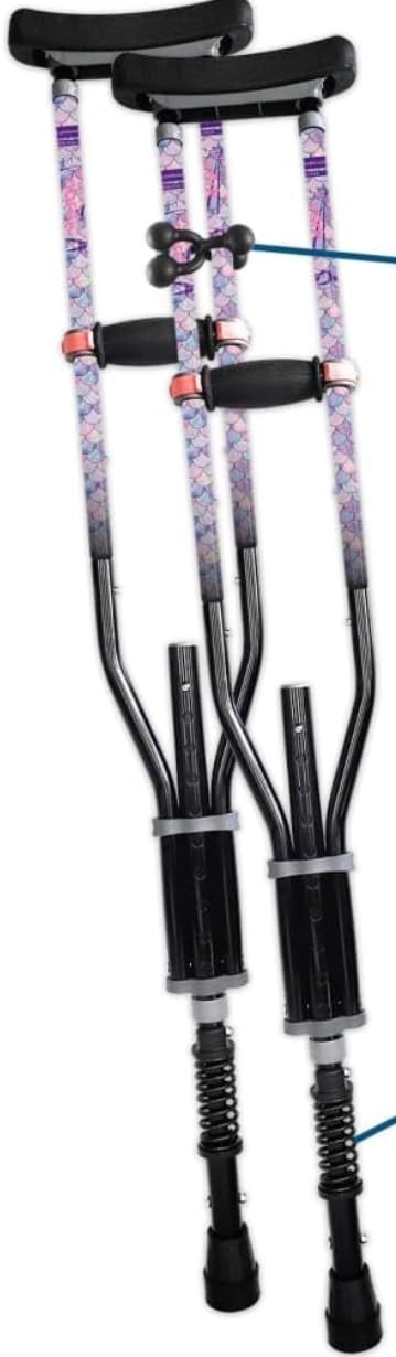 York Nordic - Adjustable Spring Cushion Crutches for Adults (4'7