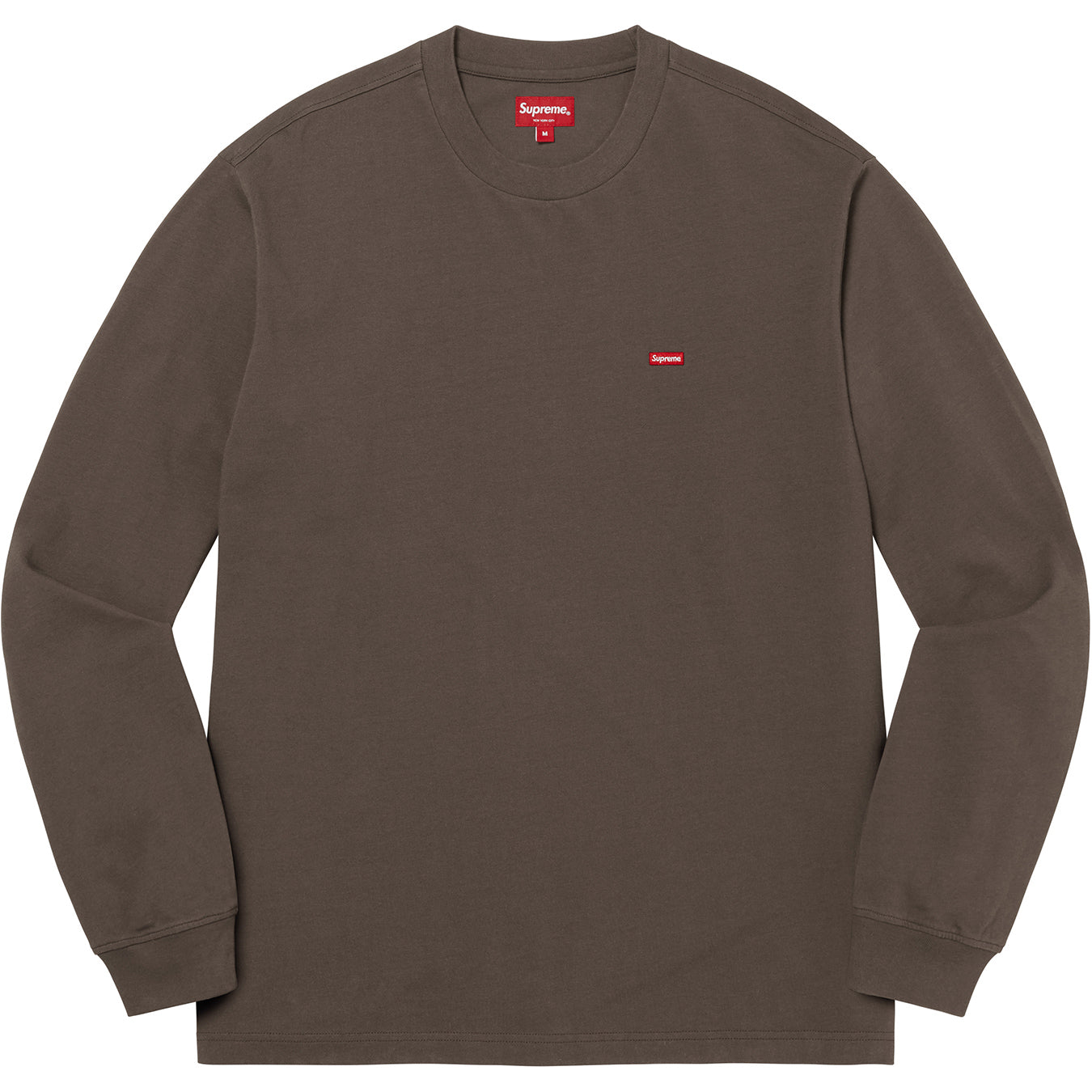 Supreme Small Box Logo Long Sleeve Tee SS23 Brown - Streetwear Essential for Casual Outfits & Urban Fashion
