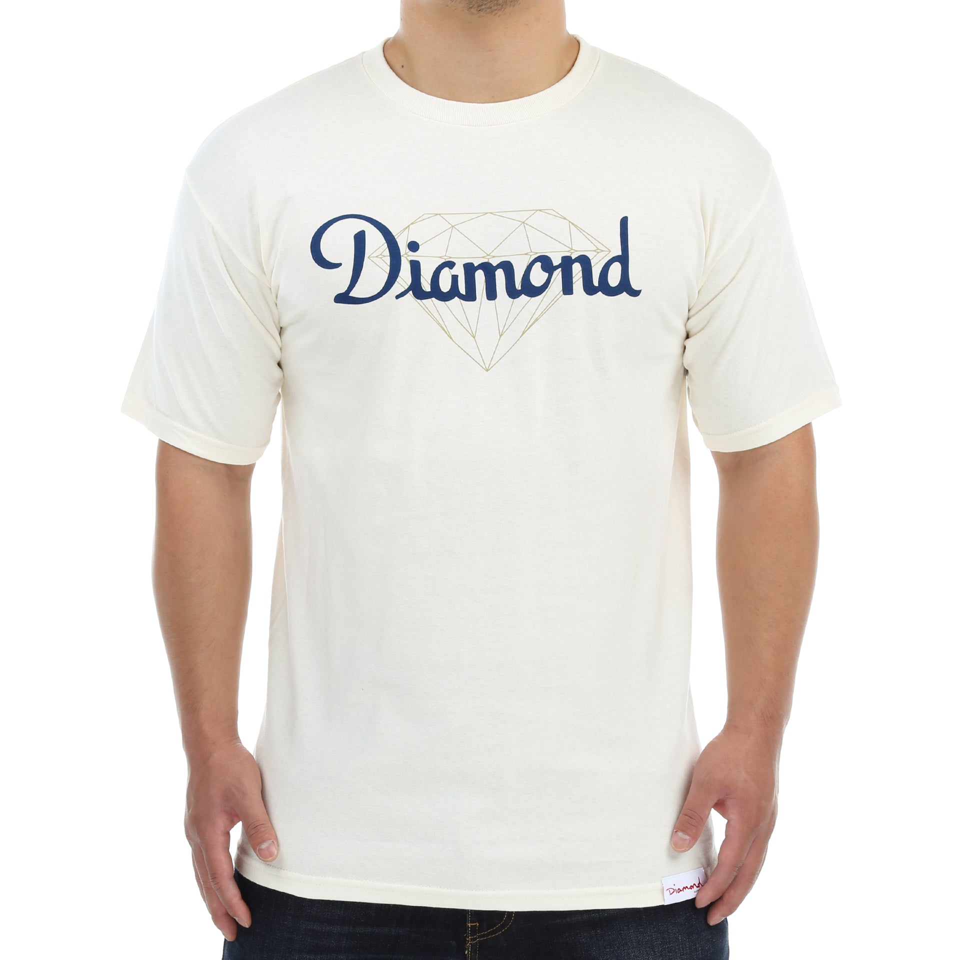Diamond Champagne Cut Tee in Cream | Women's Fashion T-Shirt | Perfect for Casual Wear, Date Nights & Summer Outfits